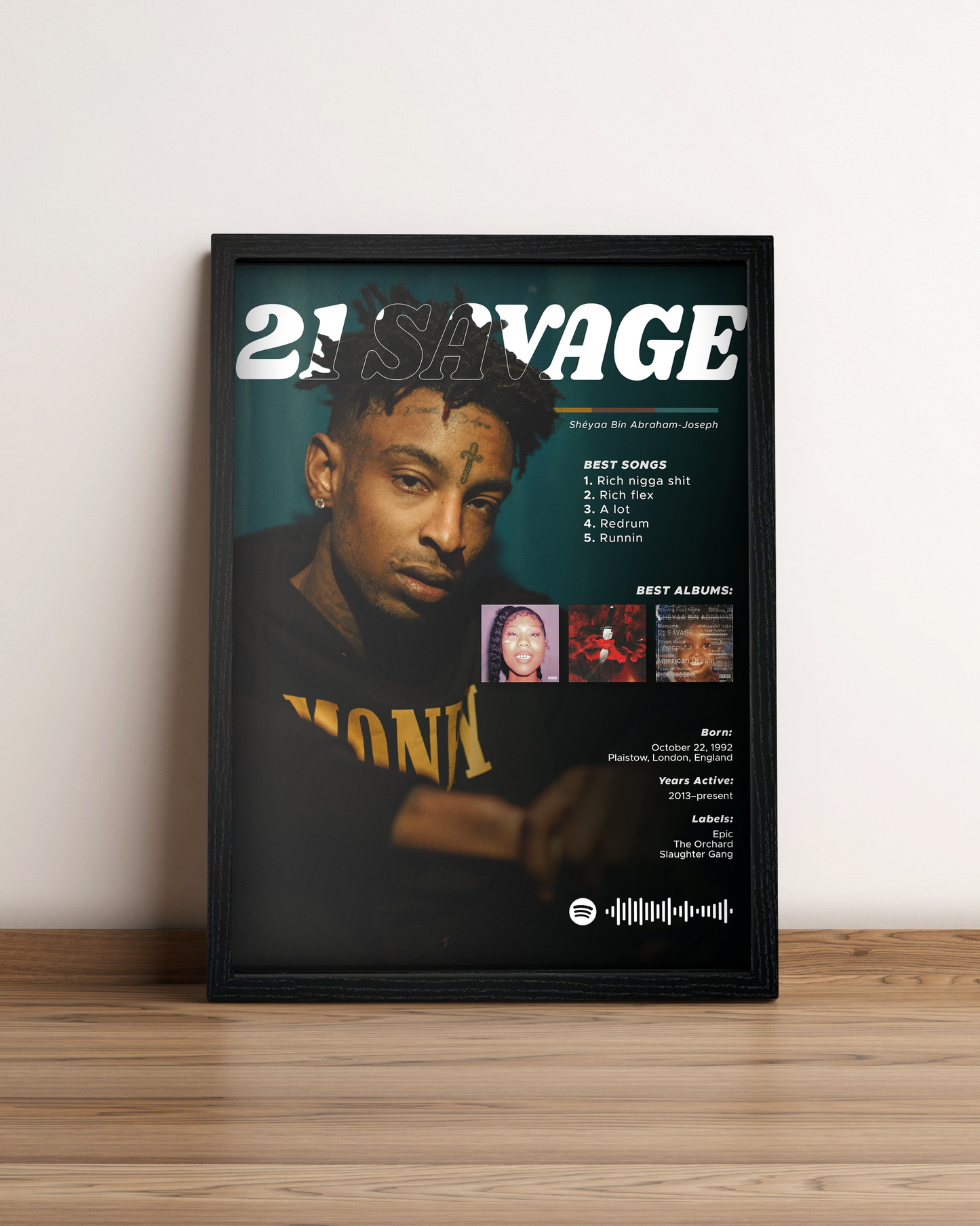 21 Savage - Cuadro Artista #2
