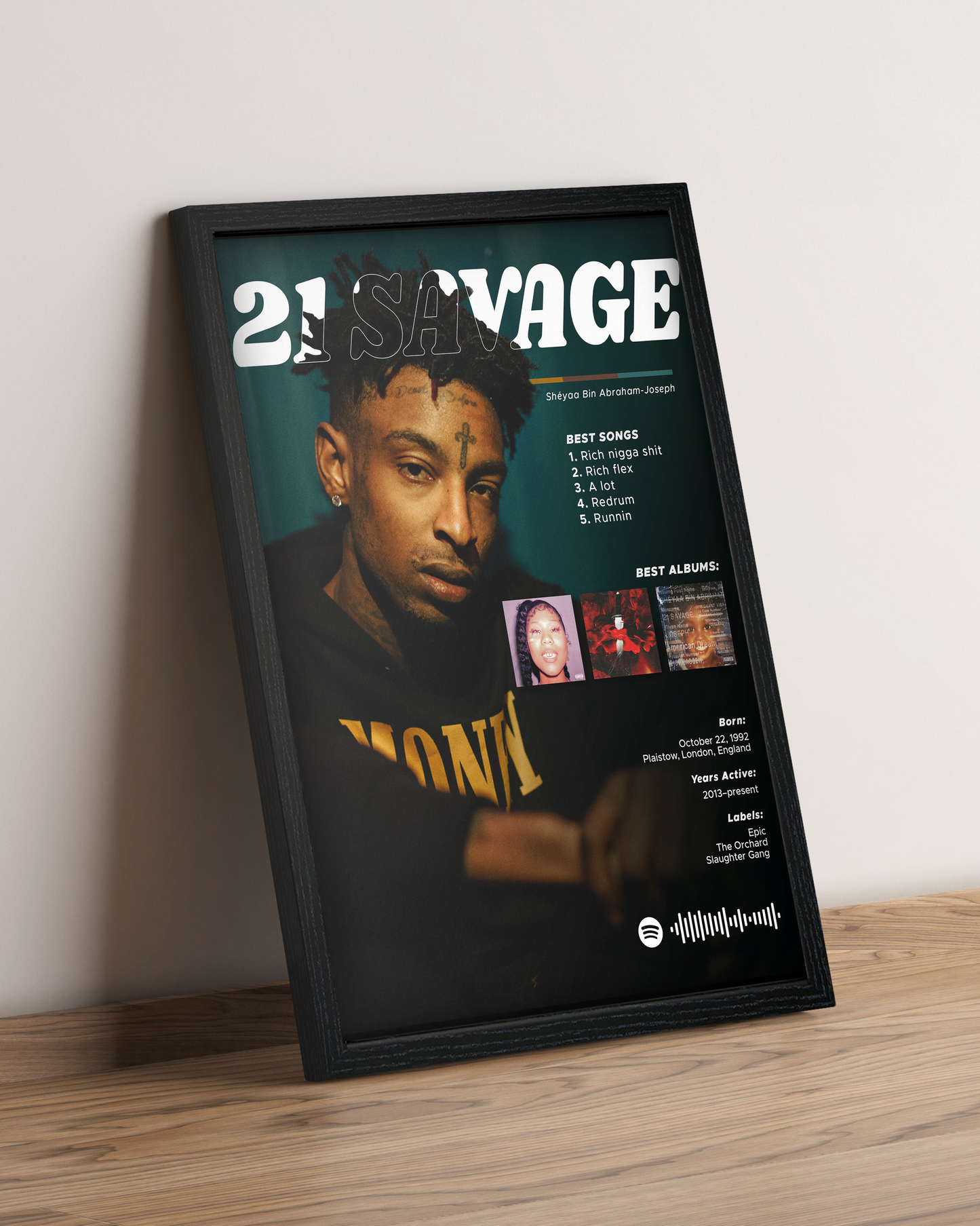 21 Savage - Cuadro Artista #2