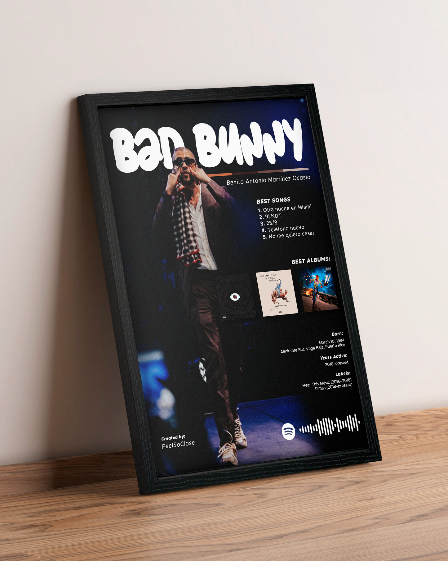 Bad Bunny - Cuadro Artista #3