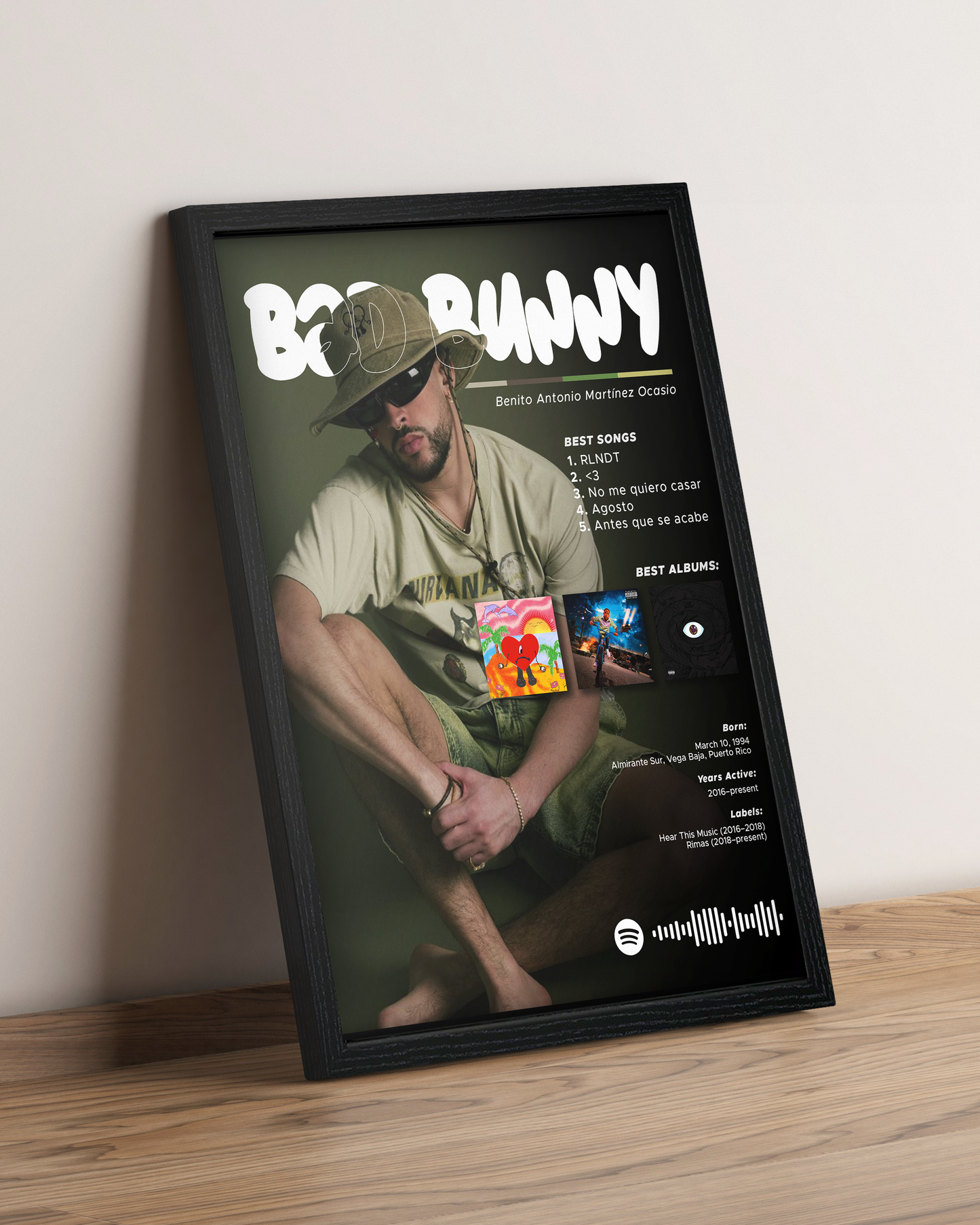 Bad Bunny - Cuadro Artista #5