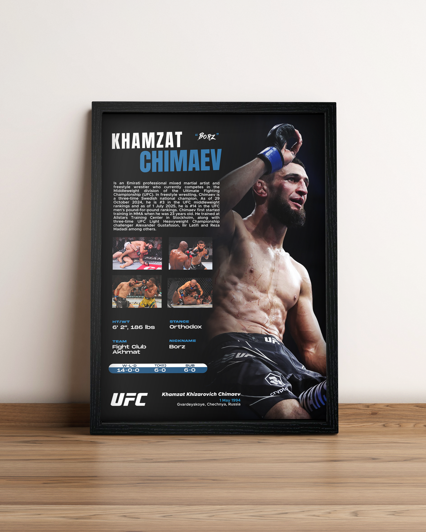 Khamzat Chimaev - Cuadro Deportista #2