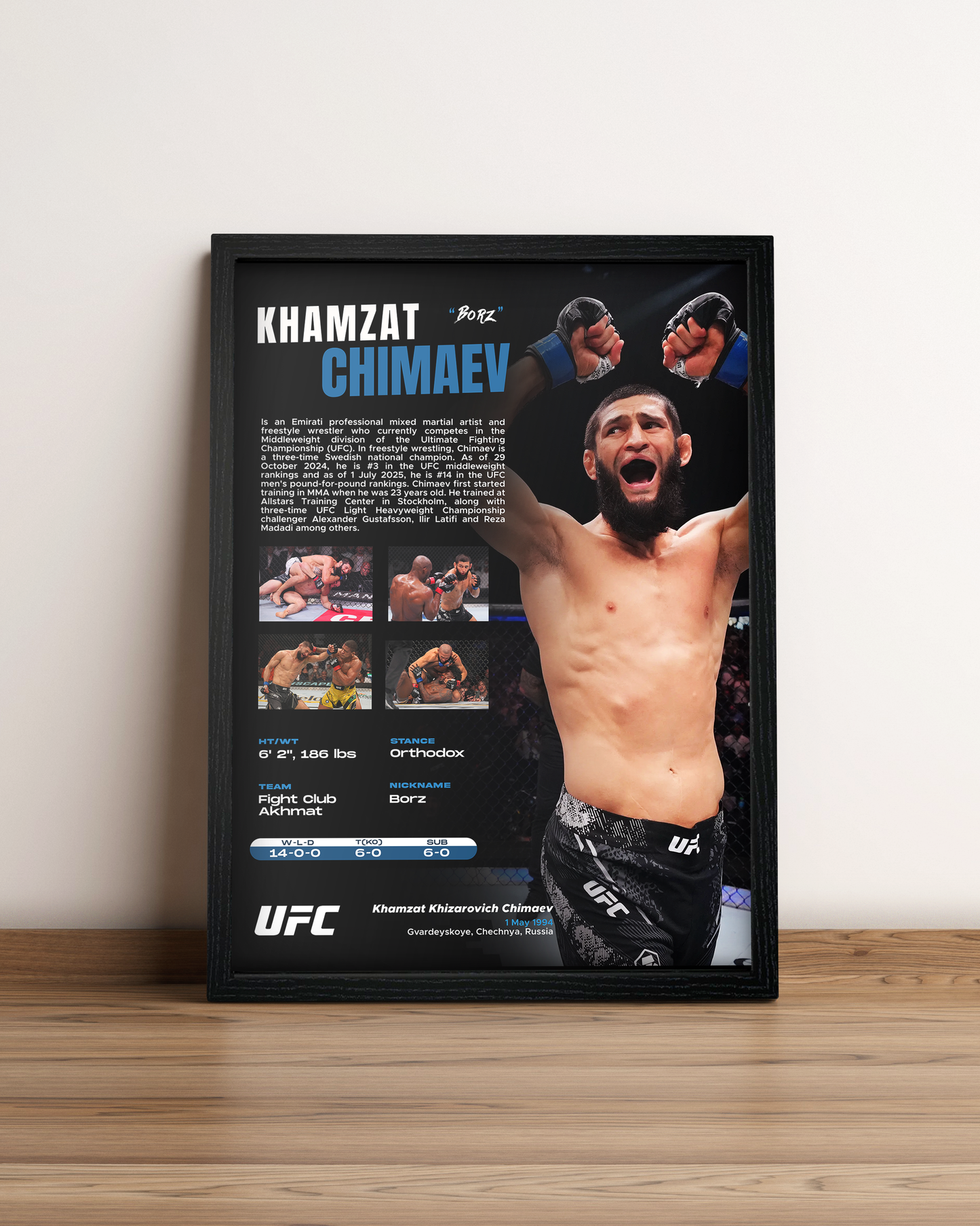 Khamzat Chimaev - Cuadro Deportista #3