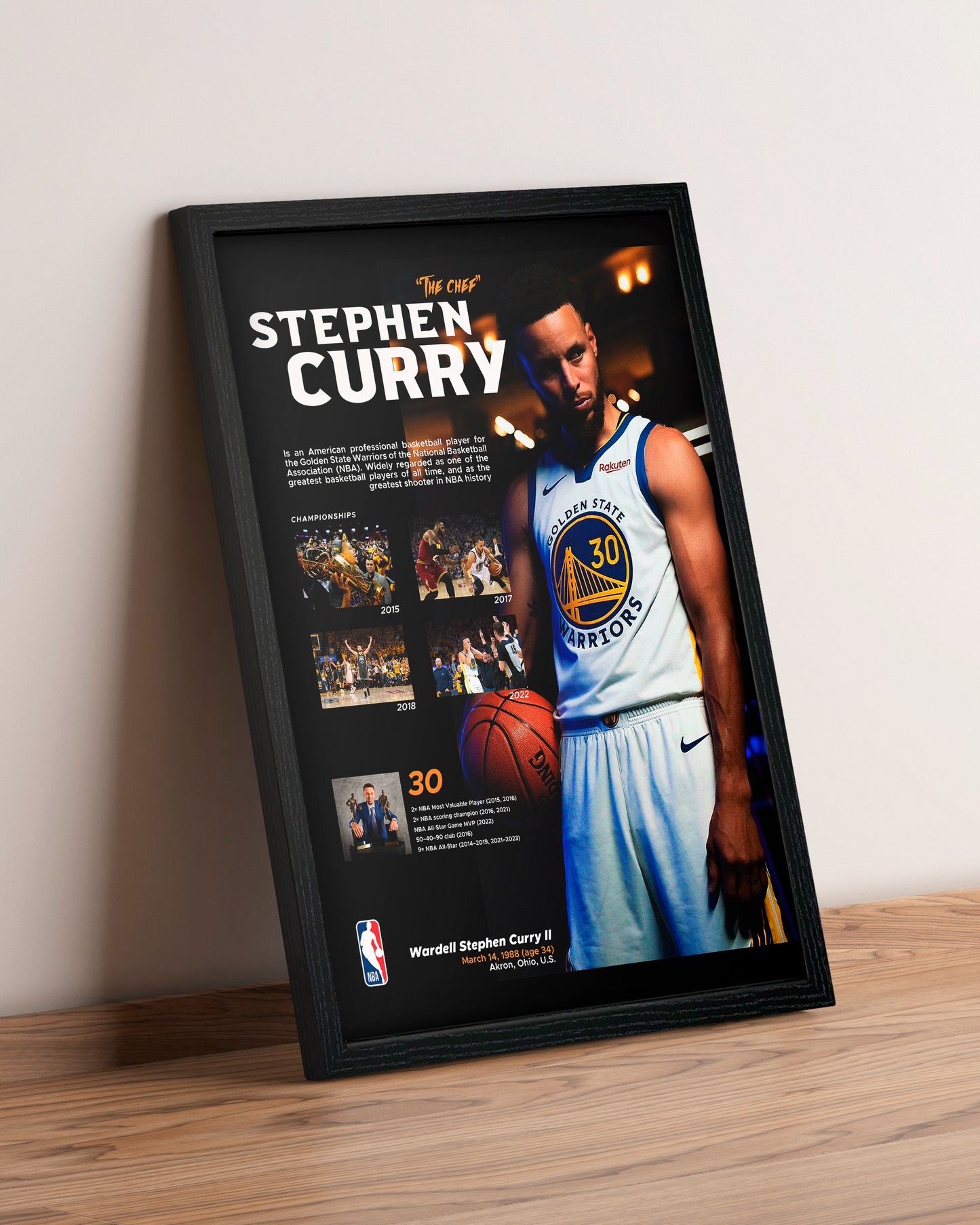 Steph Curry - Cuadro Deportista