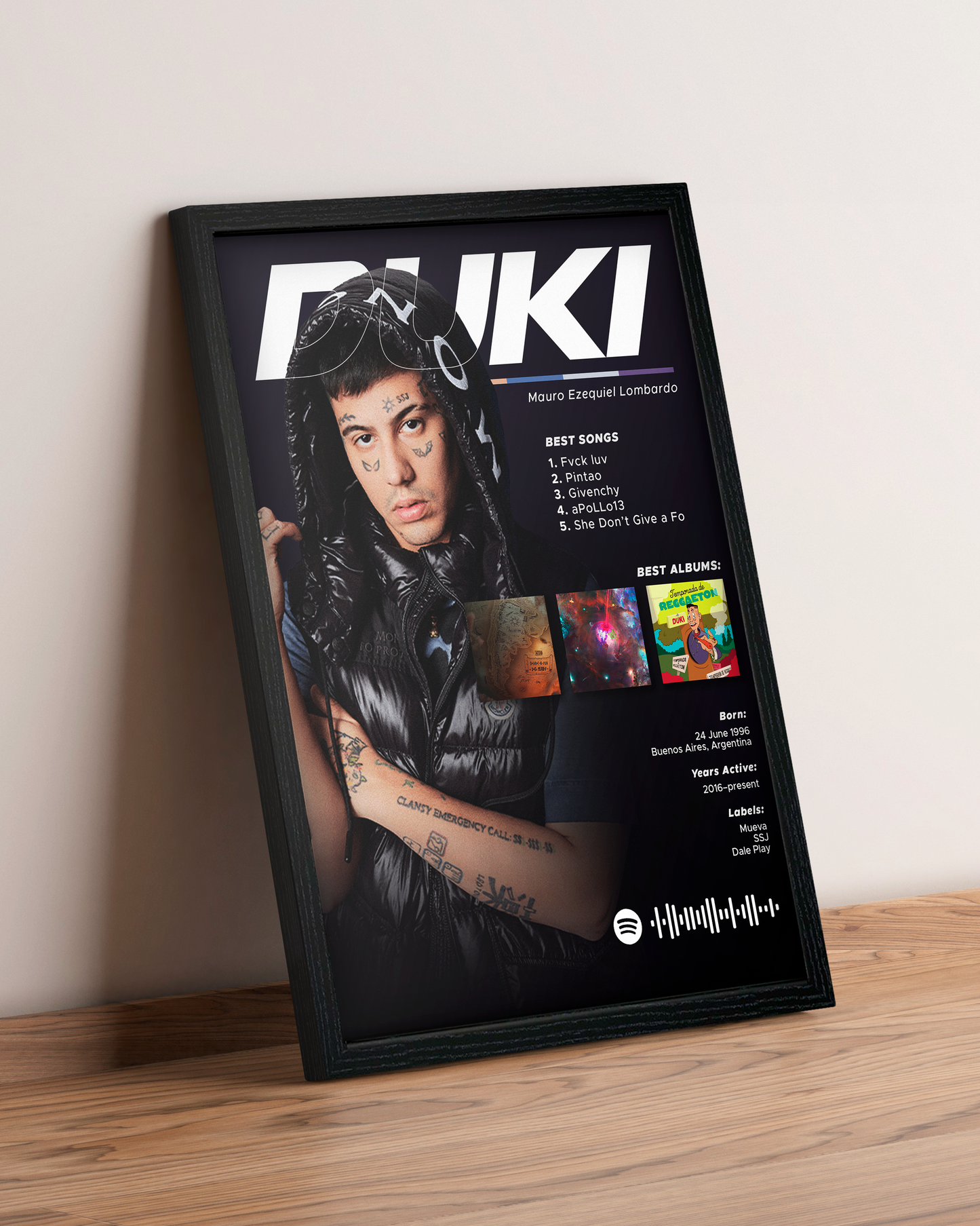 Duki - Cuadro Artista