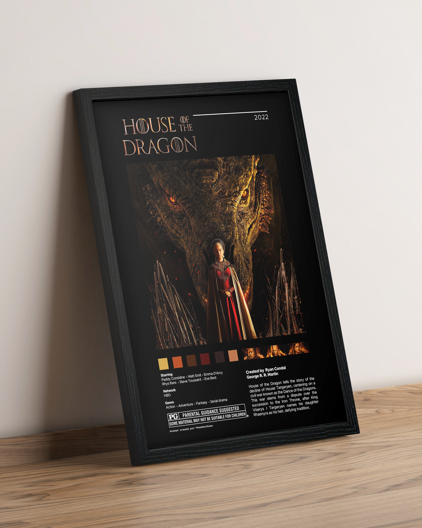 House of the Dragon - Cuadro Serie