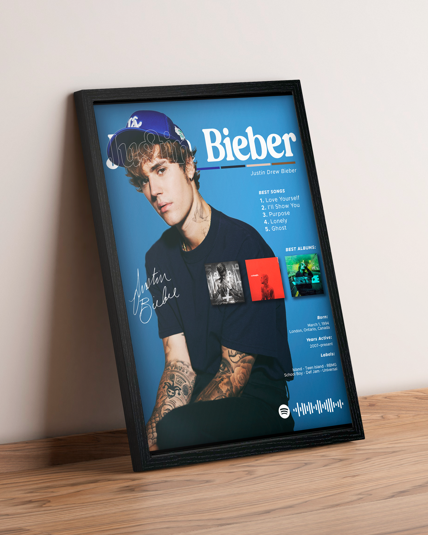 Justin Bieber - Cuadro Artista