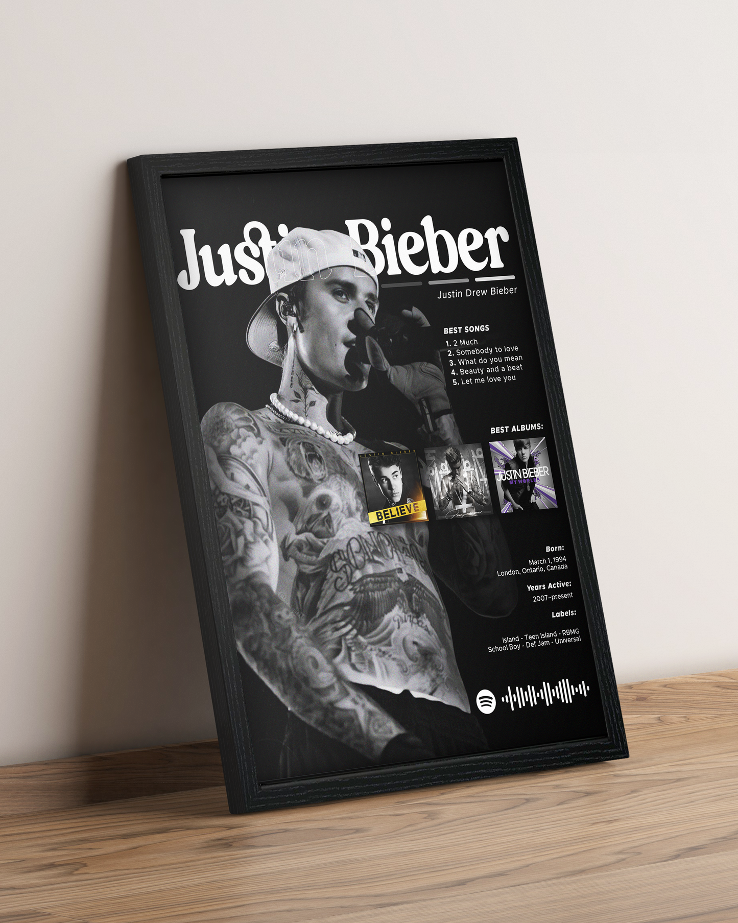 Justin Bieber - Cuadro Artista #2