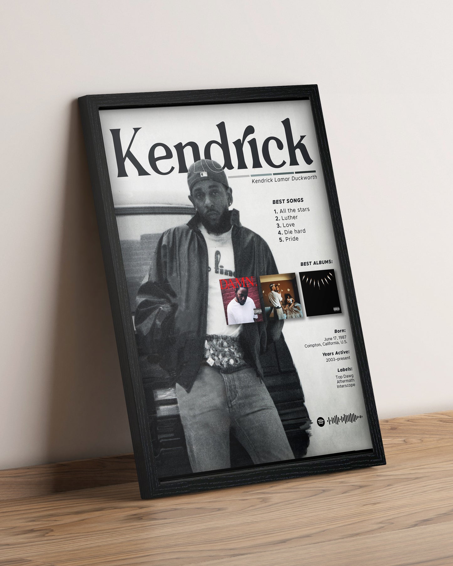Kendrick Lamar - Cuadro Artista #4