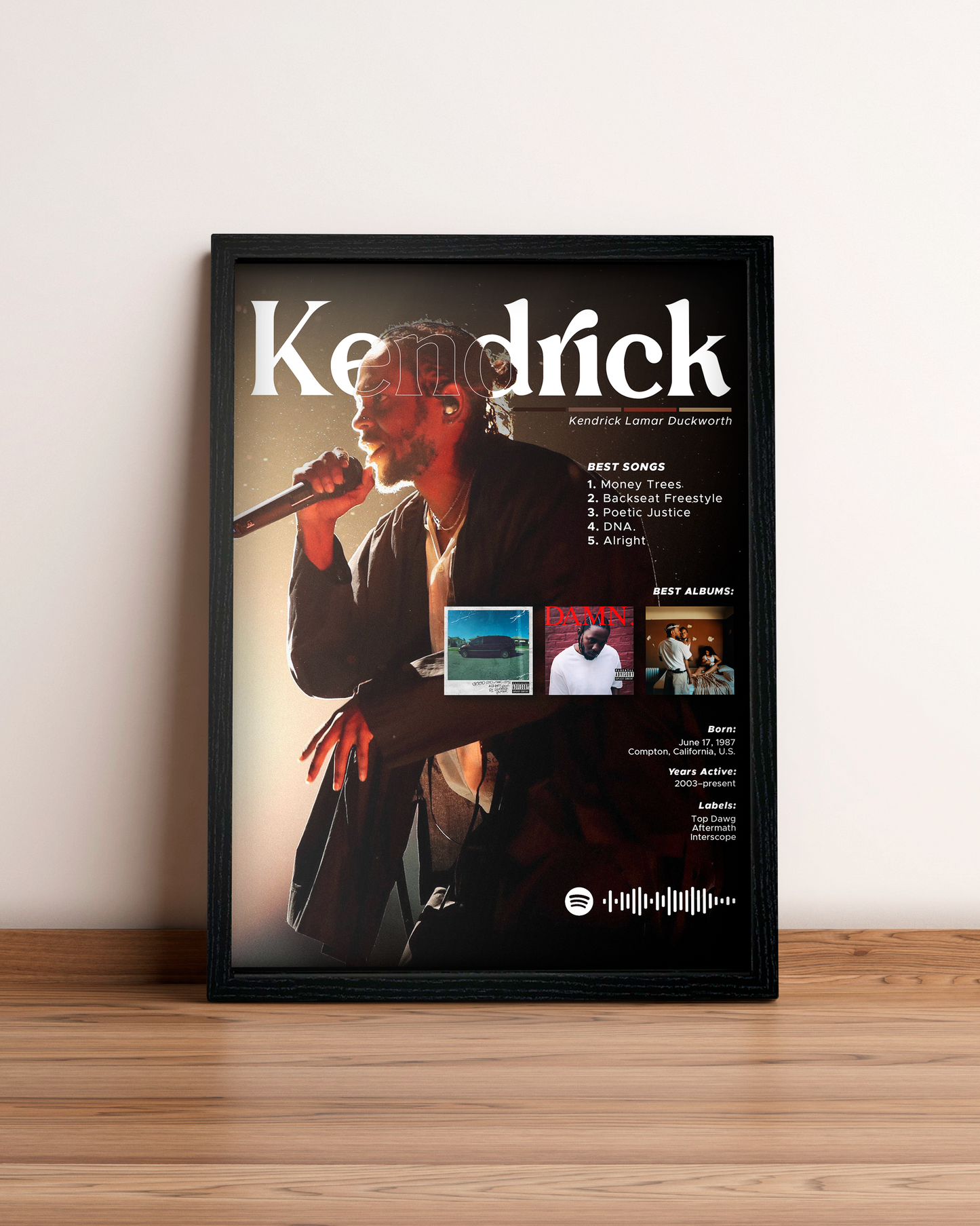 Kendrick Lamar - Cuadro Artista #3