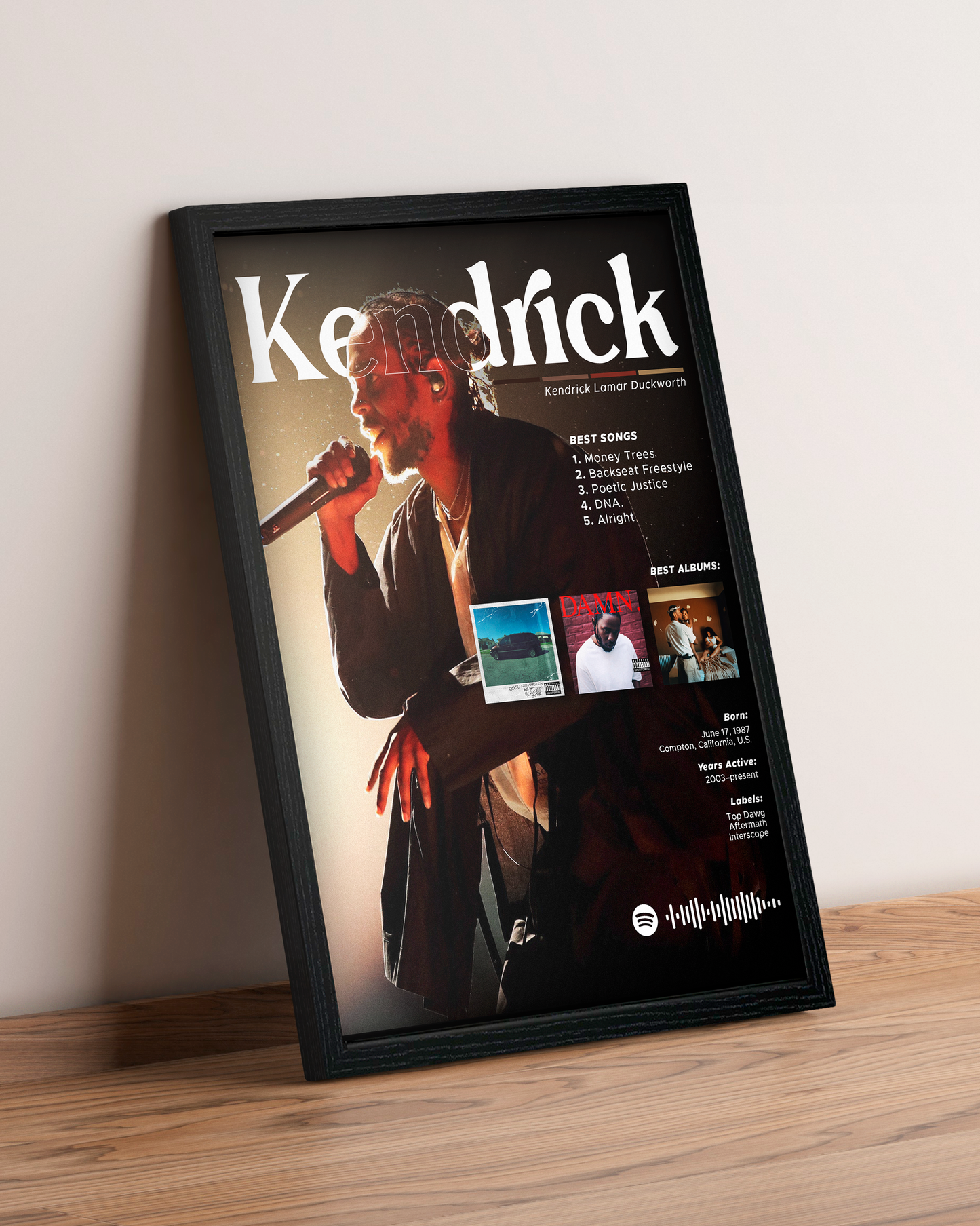 Kendrick Lamar - Cuadro Artista #3