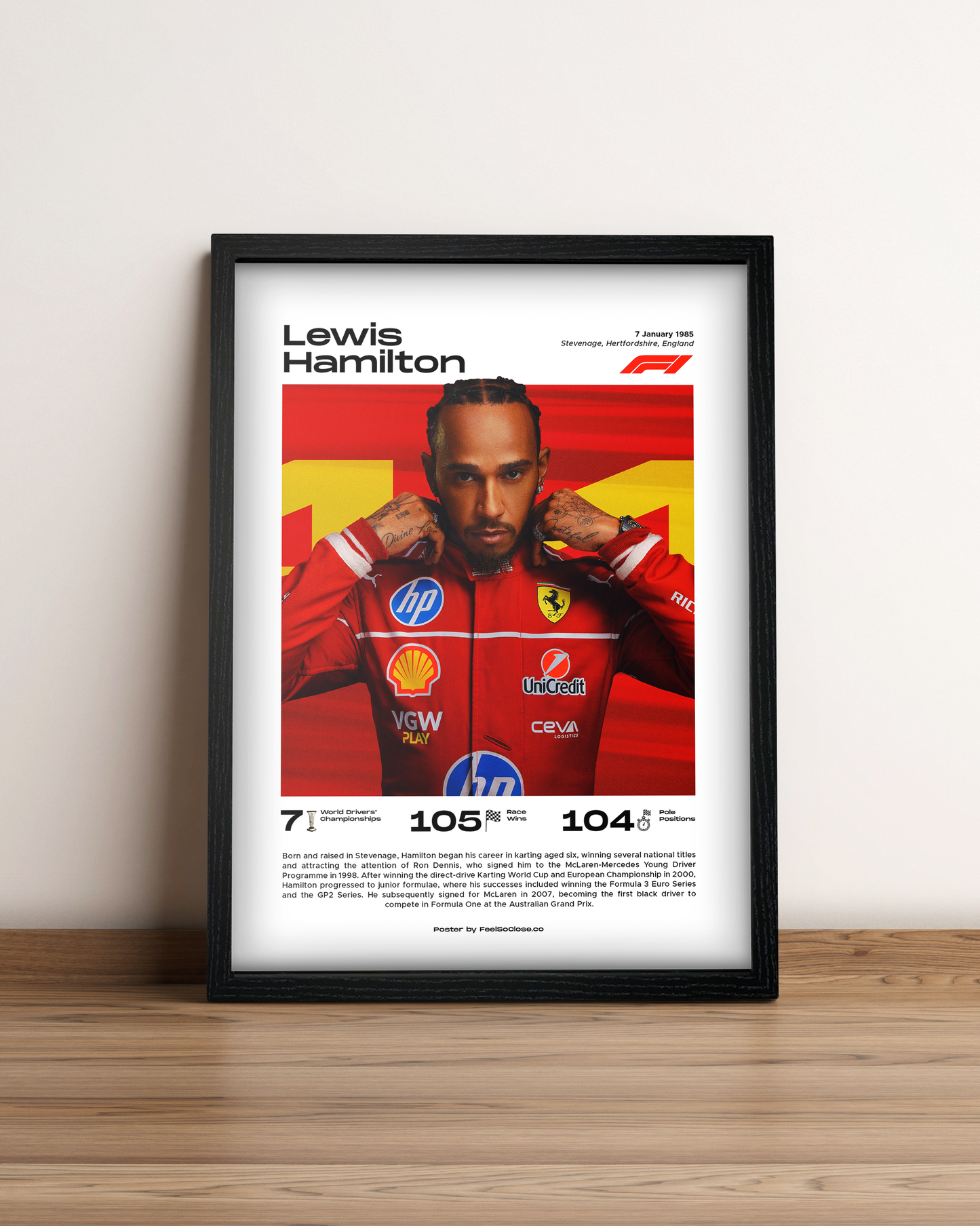 Lewis Hamilton - Cuadro Formula 1