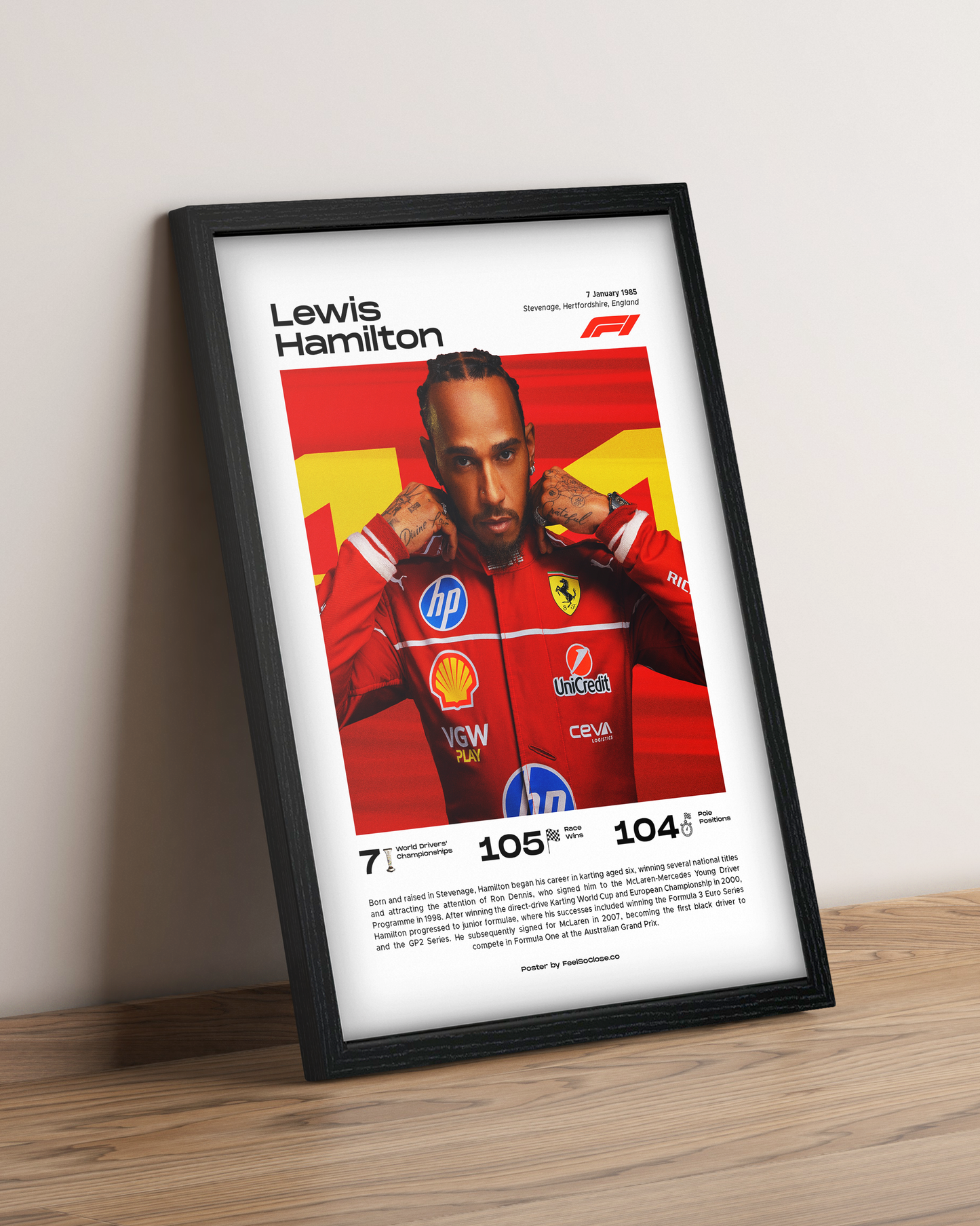 Lewis Hamilton - Cuadro Formula 1