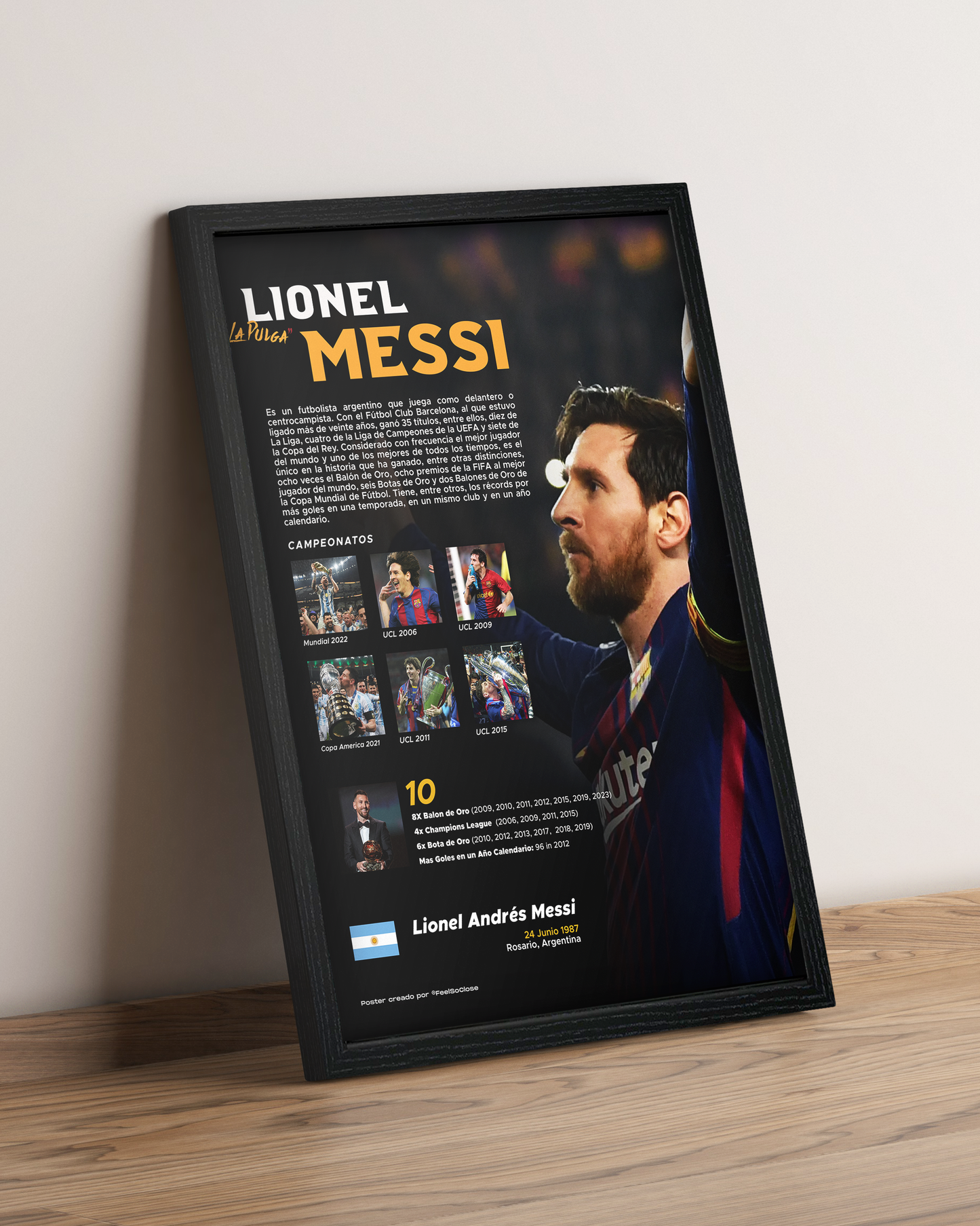 Messi - Cuadro Deportista #4