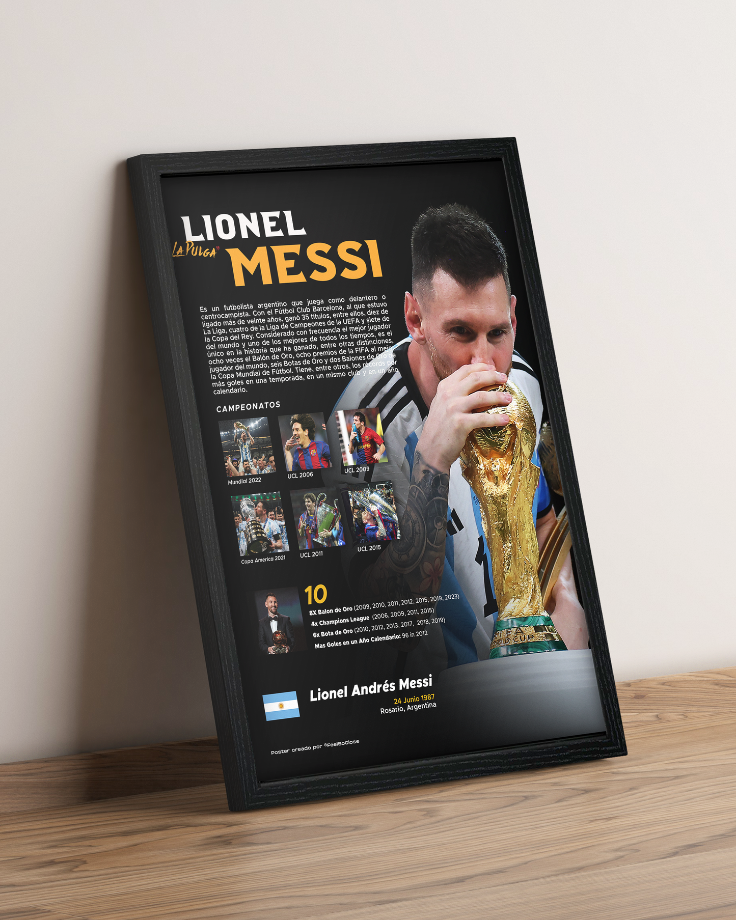 Messi - Cuadro Deportista #7