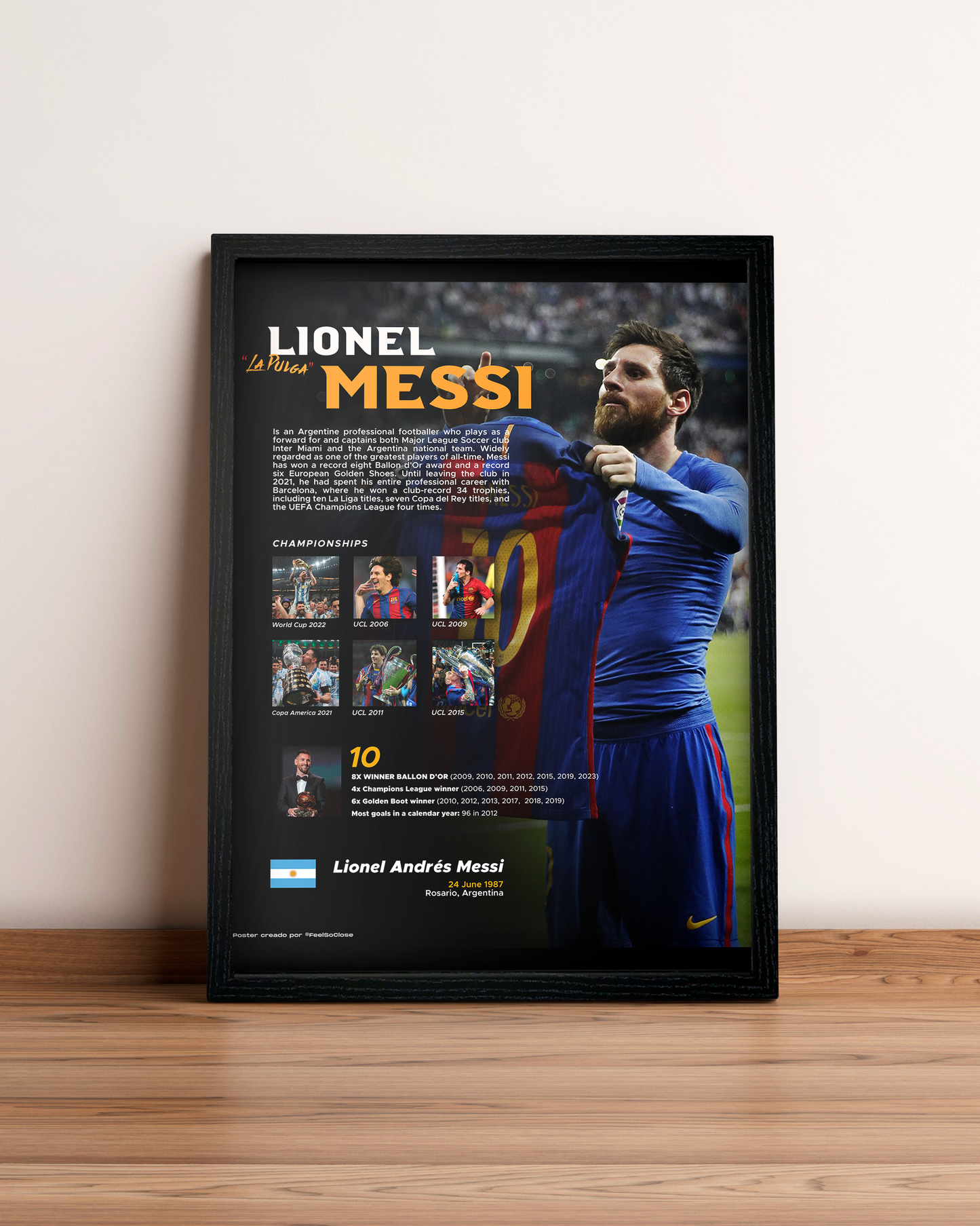 Messi - Cuadro Deportista