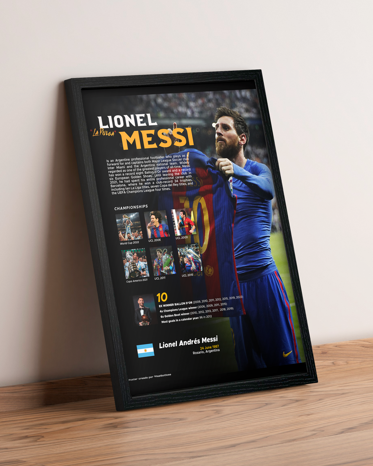 Messi - Cuadro Deportista