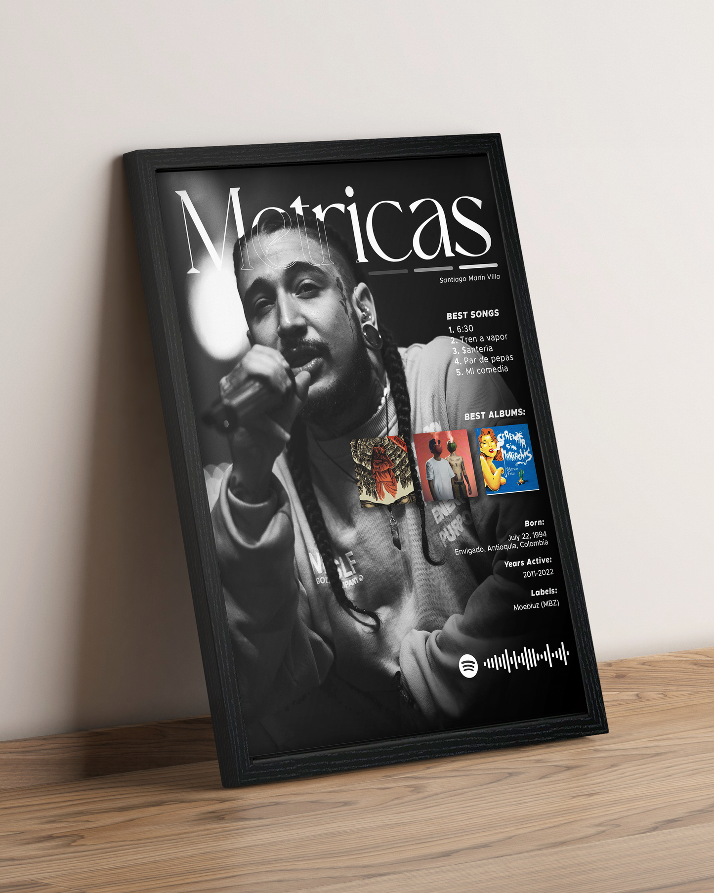 Métricas Frías - Cuadro Artista