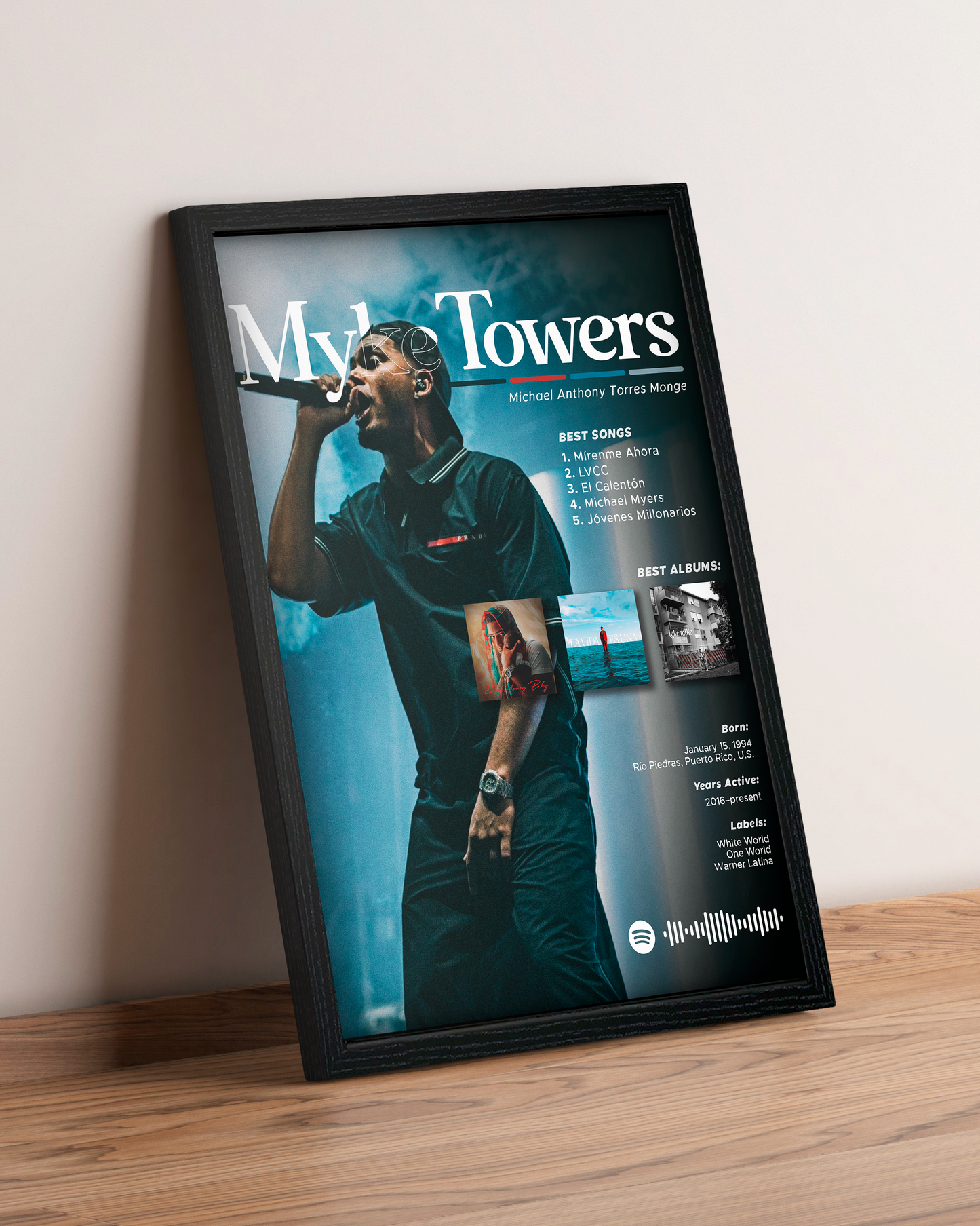 Myke Towers - Cuadro Artista