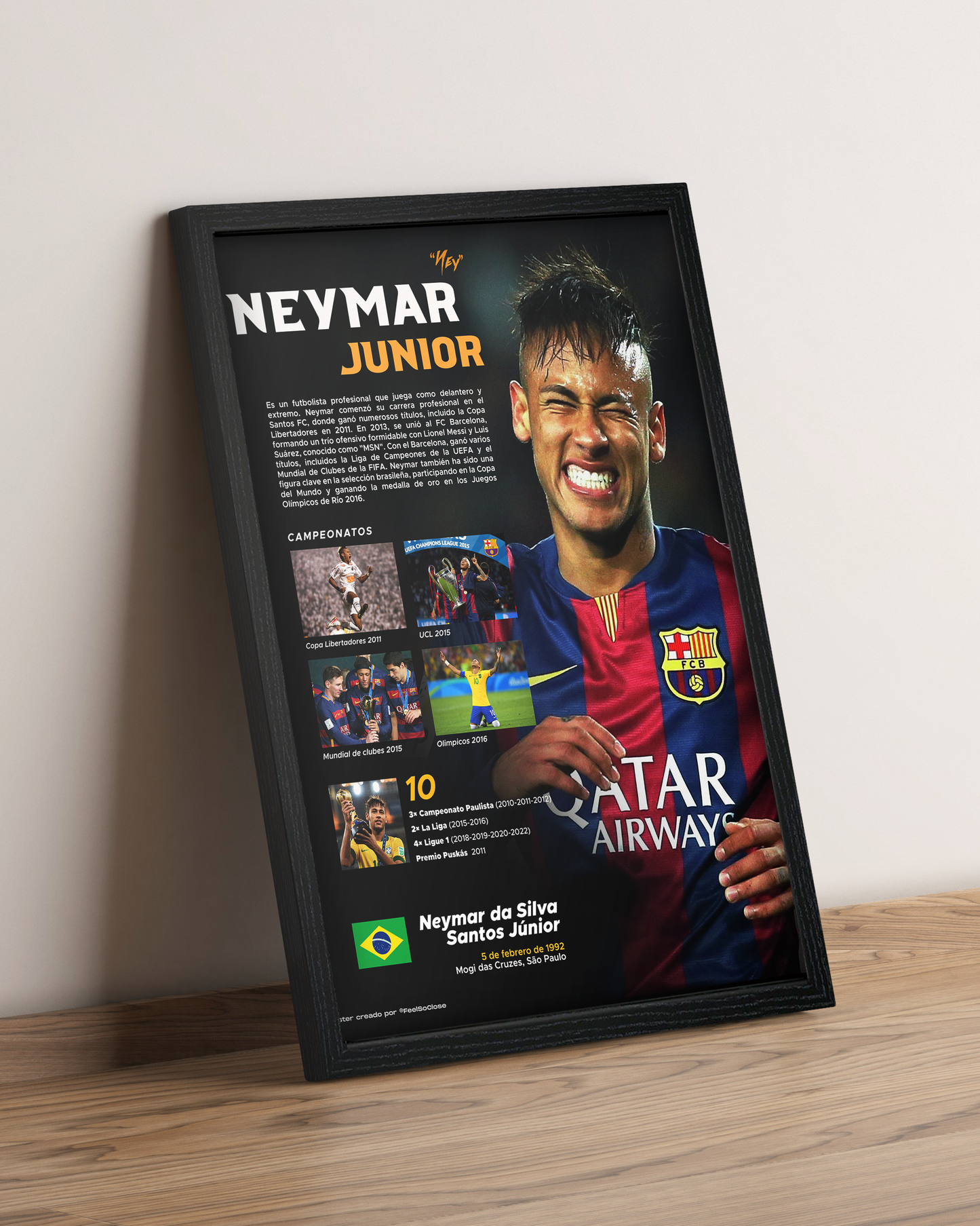 Neymar Jr - Cuadro Deportista