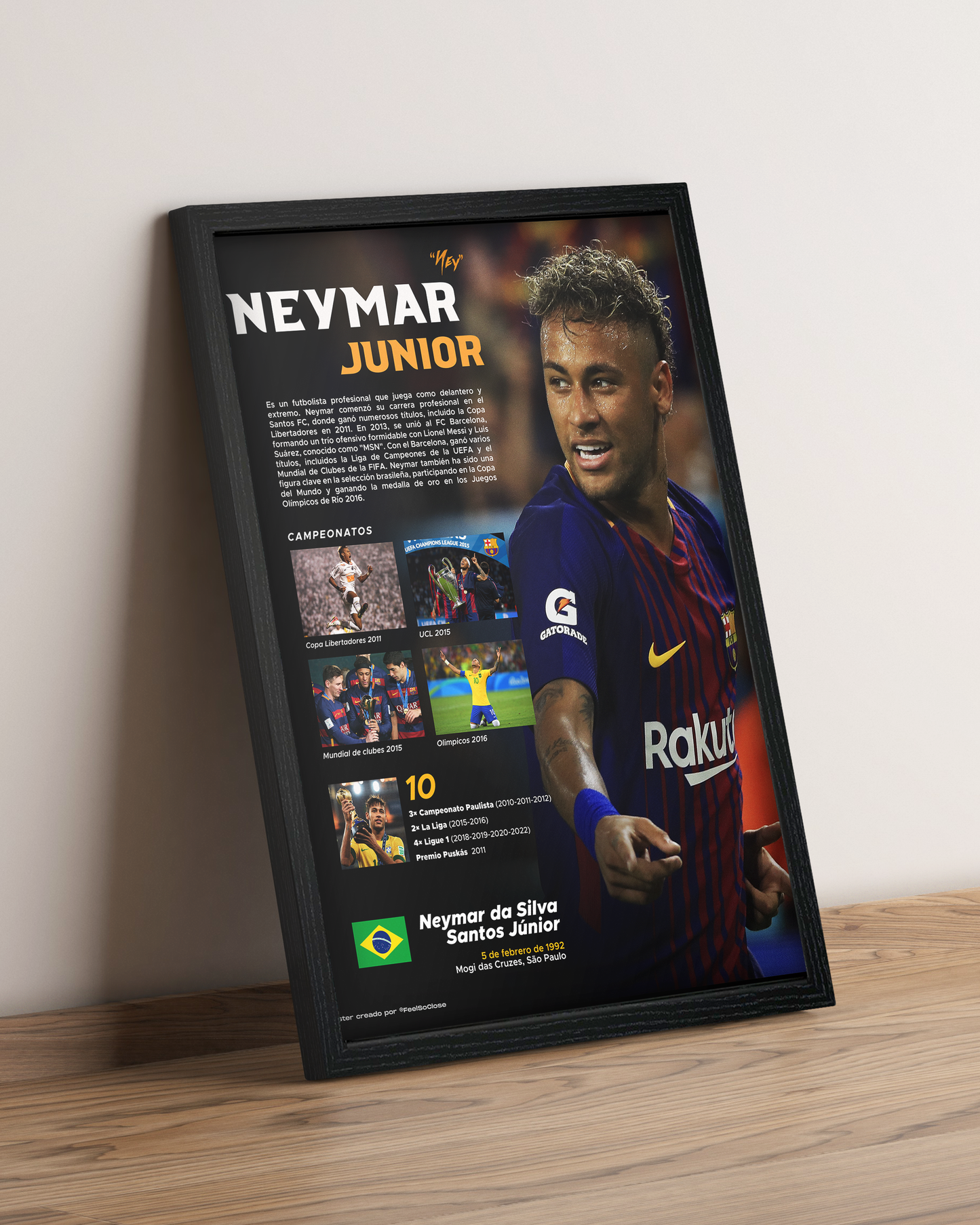Neymar Jr - Cuadro Deportista #2