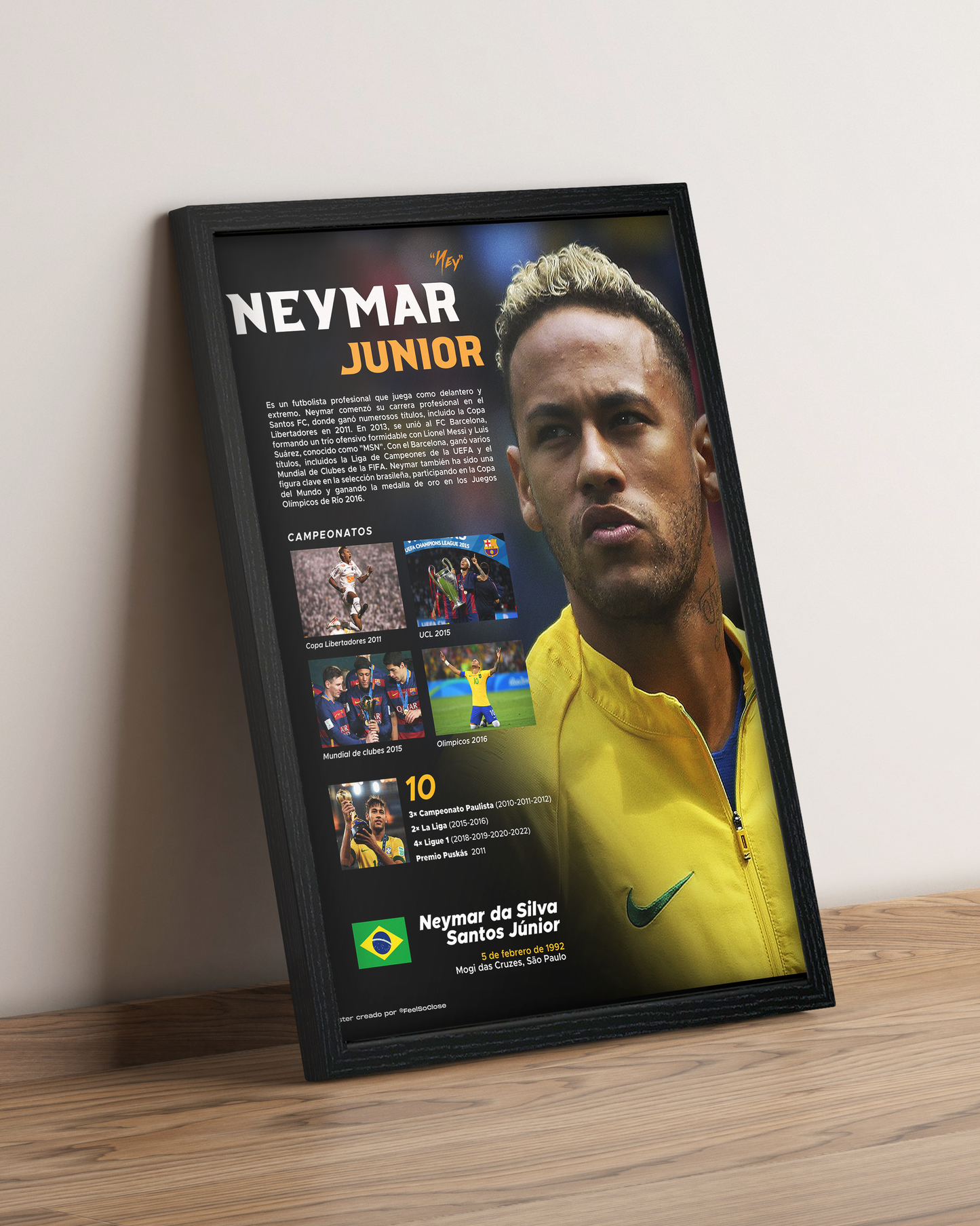 Neymar Jr - Cuadro Deportista #5