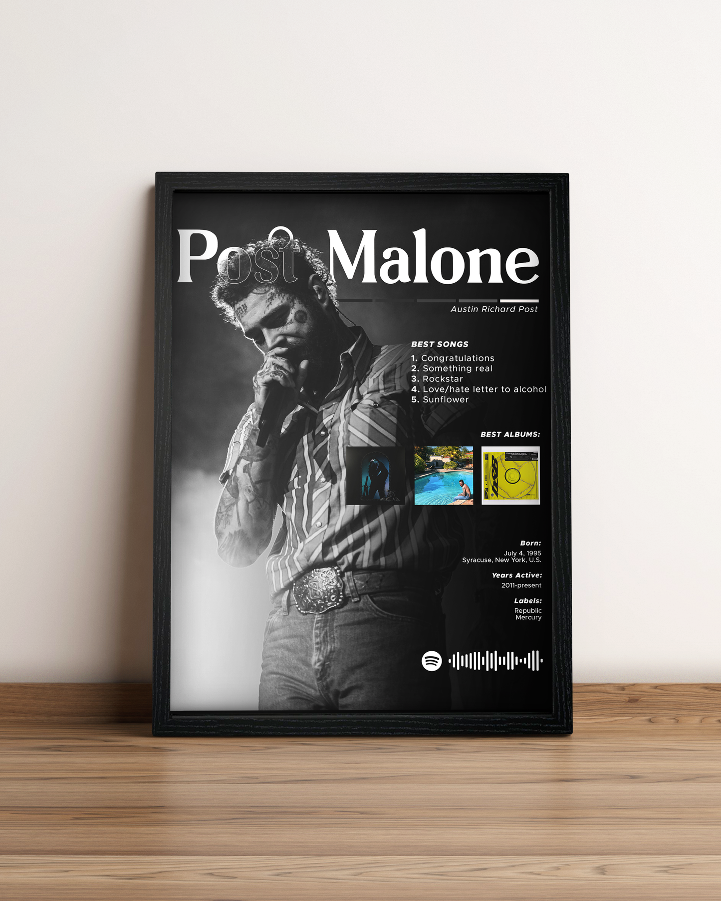 Post Malone - Cuadro Artista #2