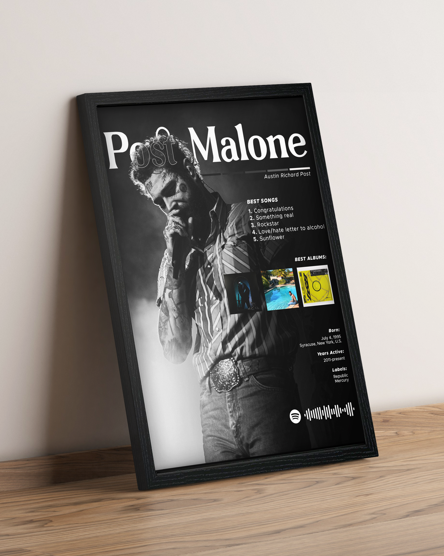 Post Malone - Cuadro Artista #2