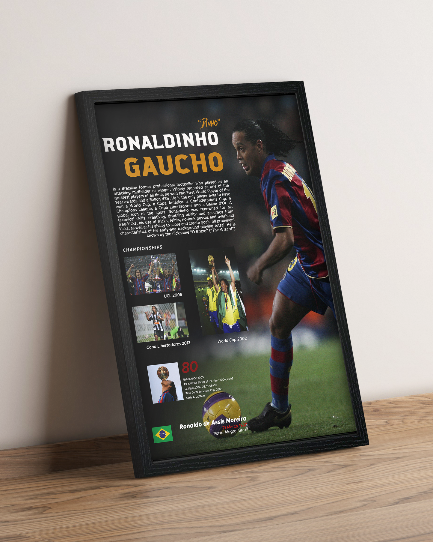 Ronaldiño - Cuadro Deportista #4
