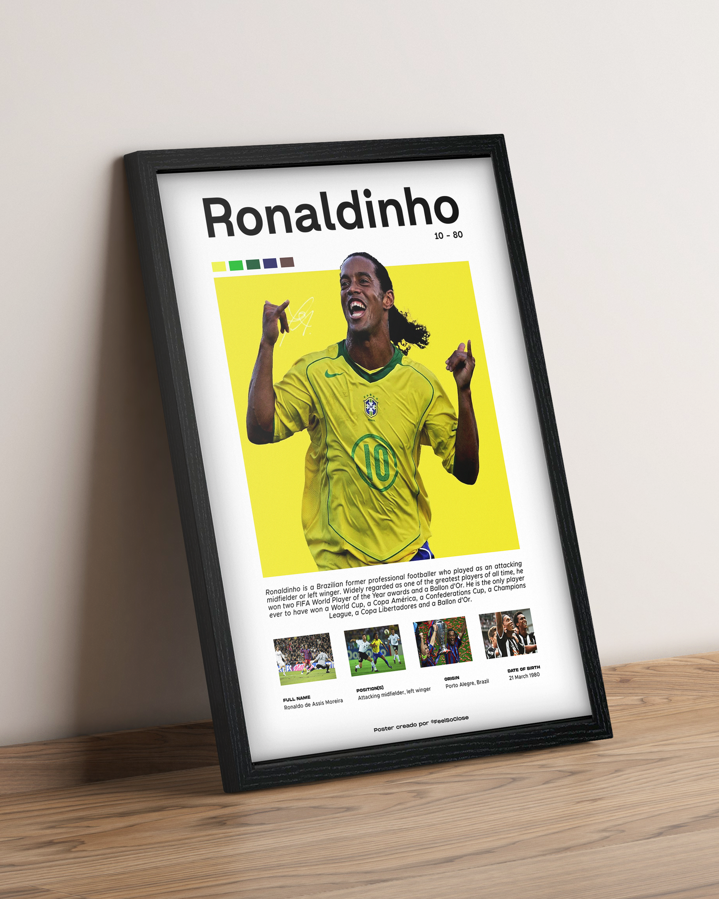 Ronaldiño - Cuadro Deportista #5