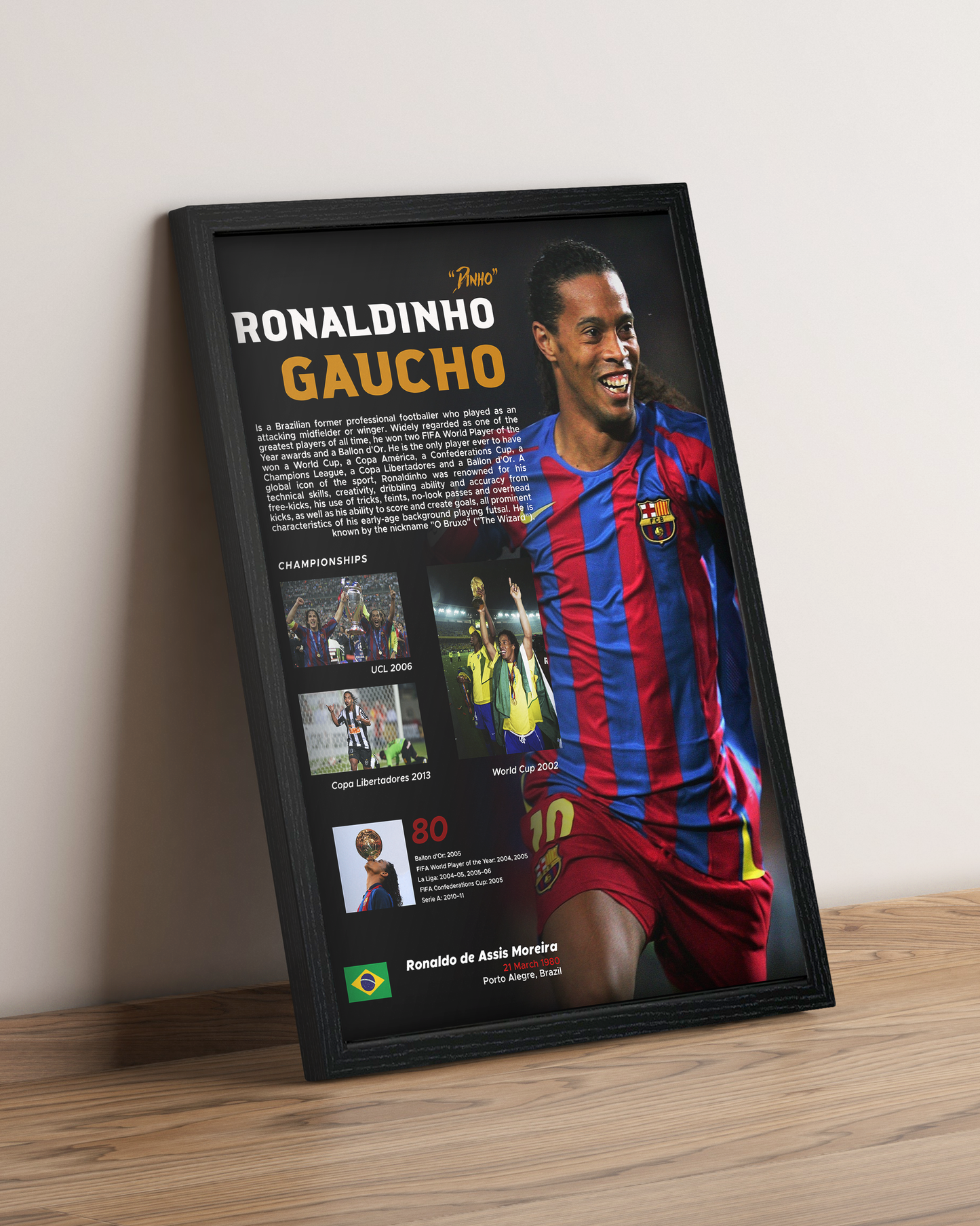 Ronaldiño - Cuadro Deportista #3