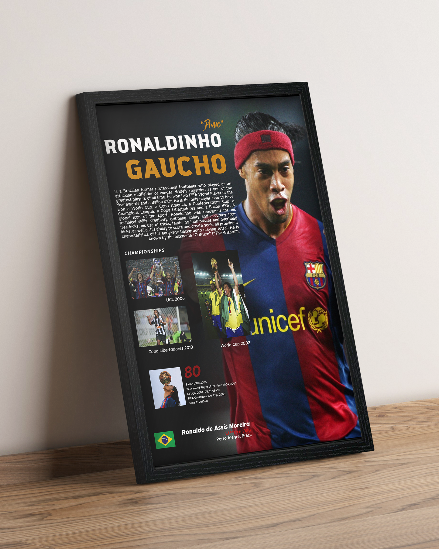 Ronaldiño - Cuadro Deportista #6