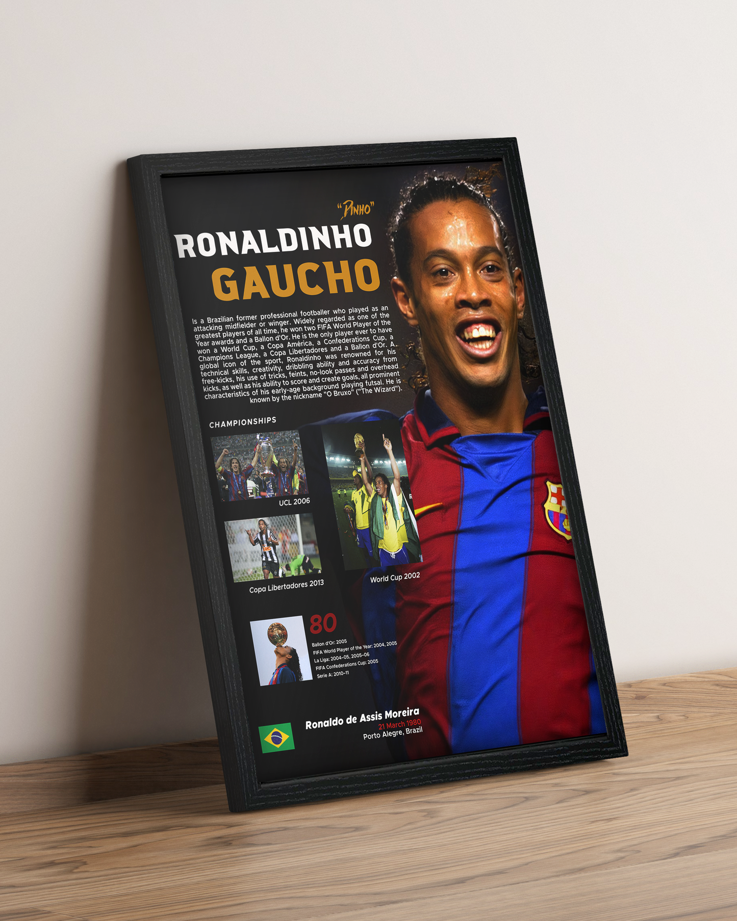 Ronaldiño - Cuadro Deportista #7