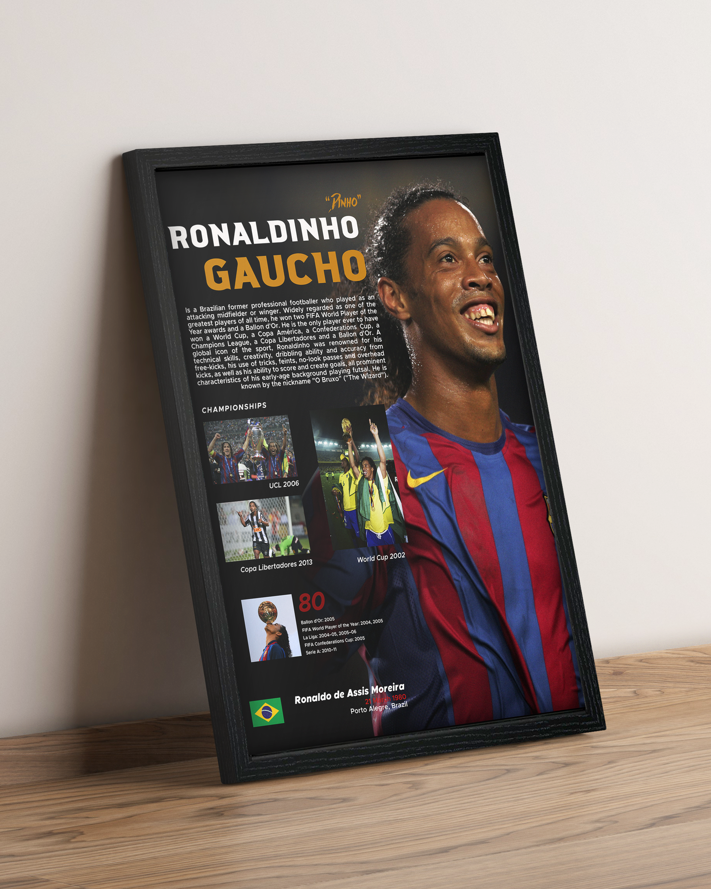 Ronaldiño - Cuadro Deportista #8