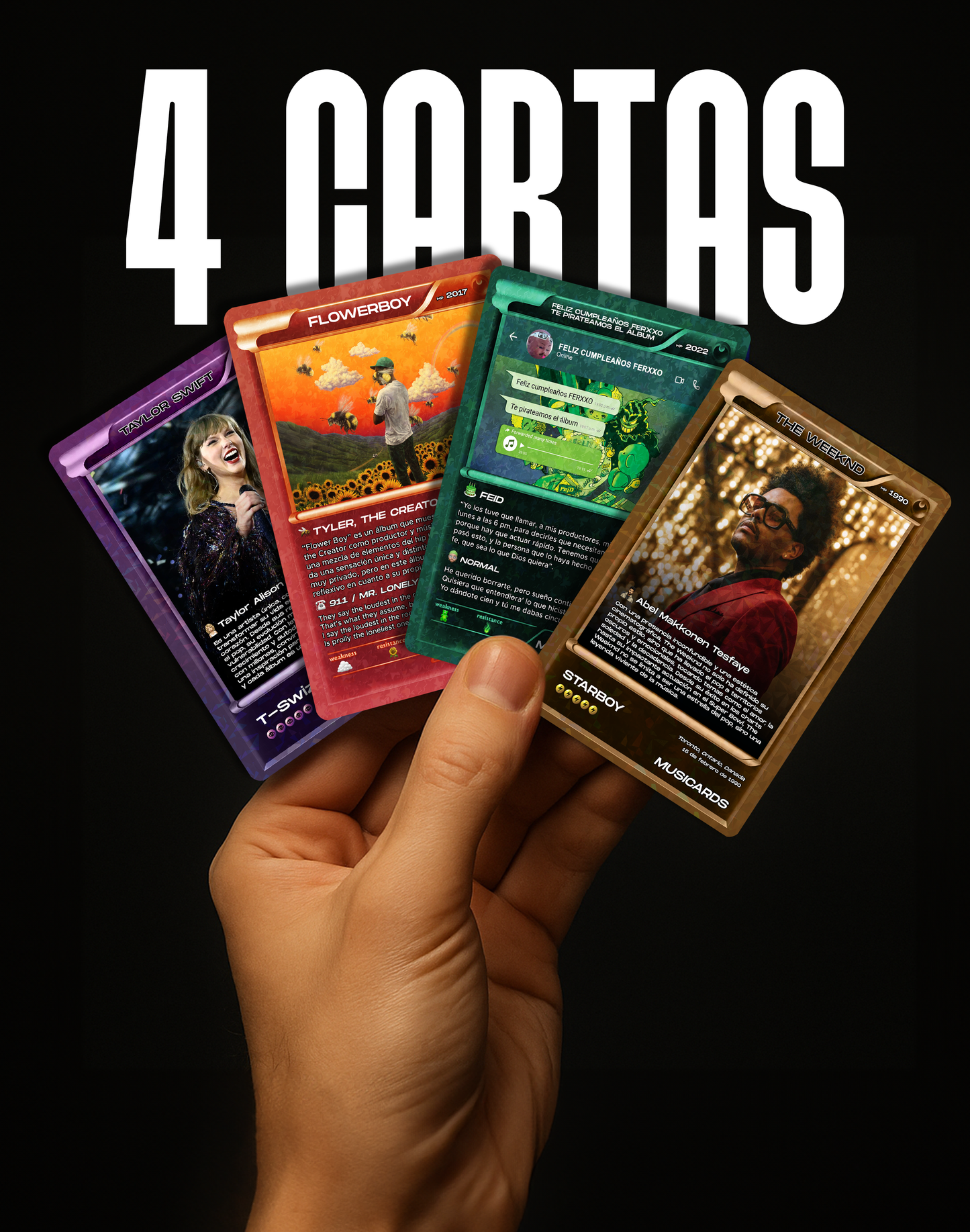 Sobre Musicards - 4 Cartas al azar