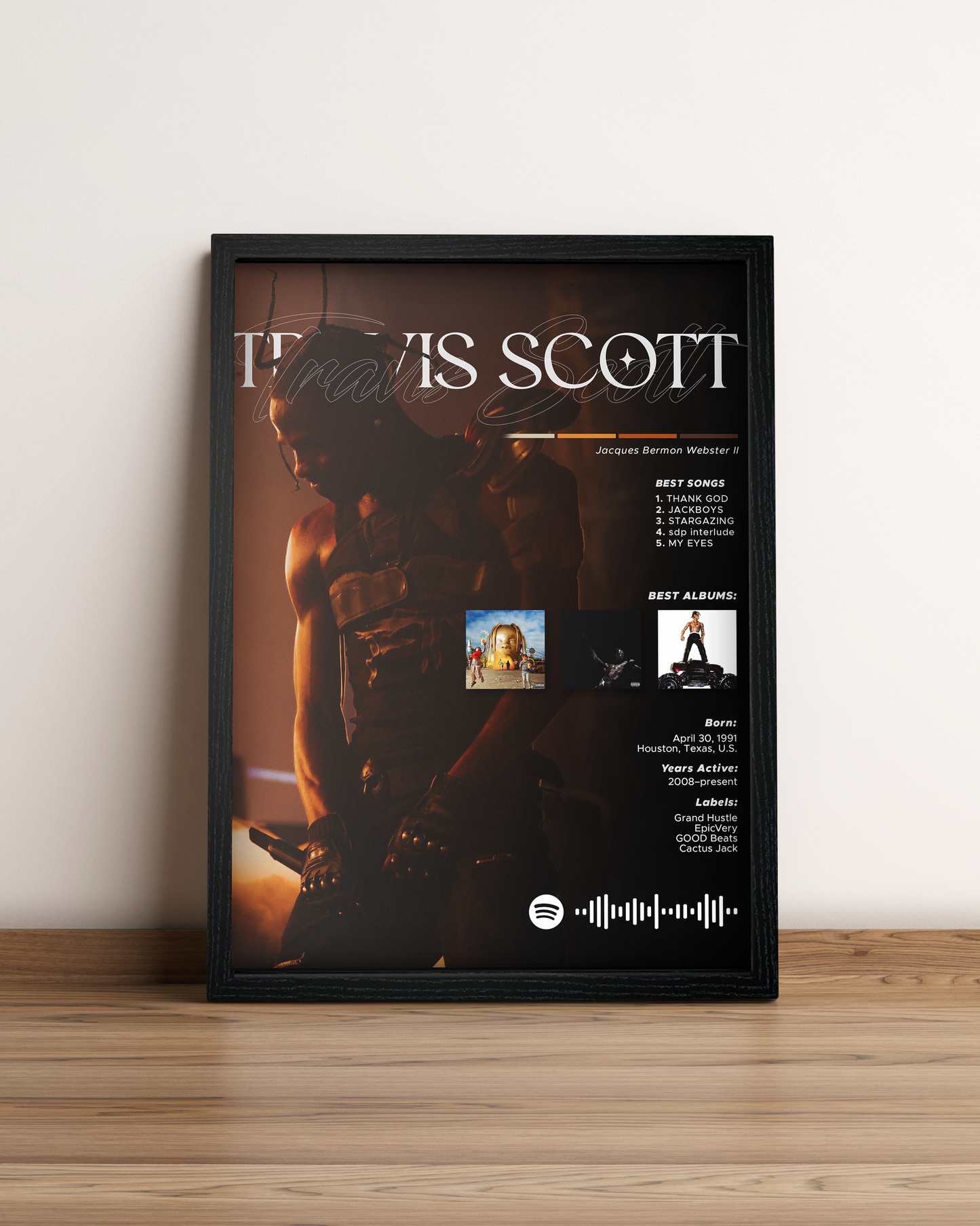 Travis Scott - Cuadro Artista