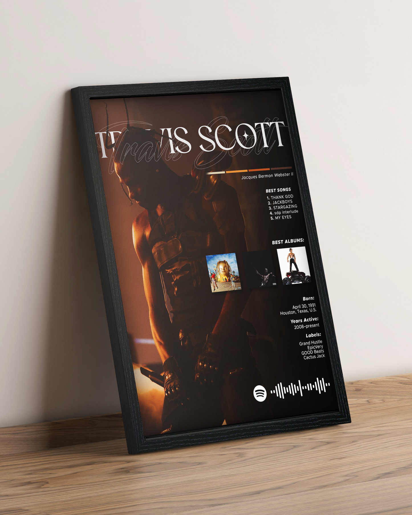 Travis Scott - Cuadro Artista