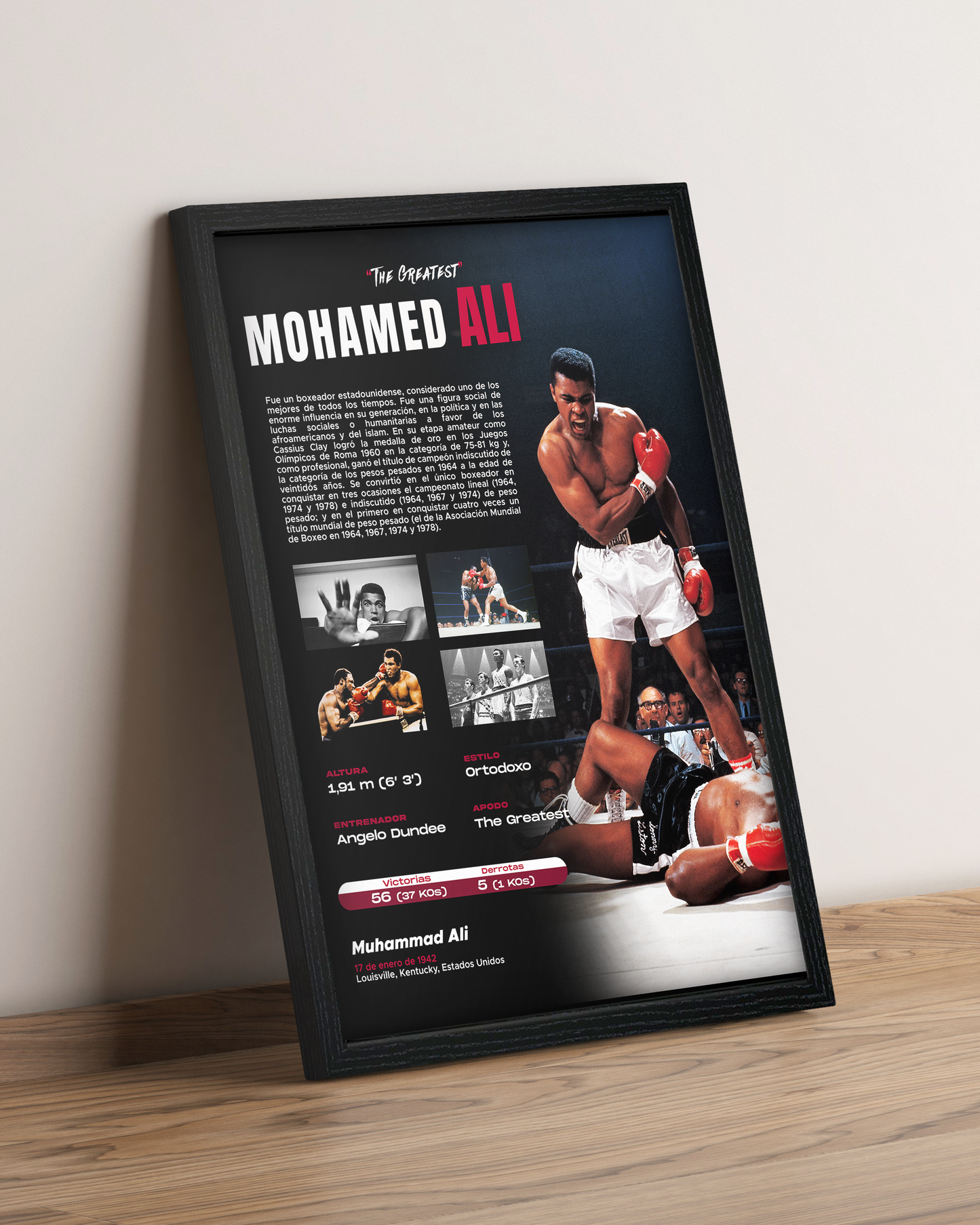 Muhammad Ali - Cuadro Deportista