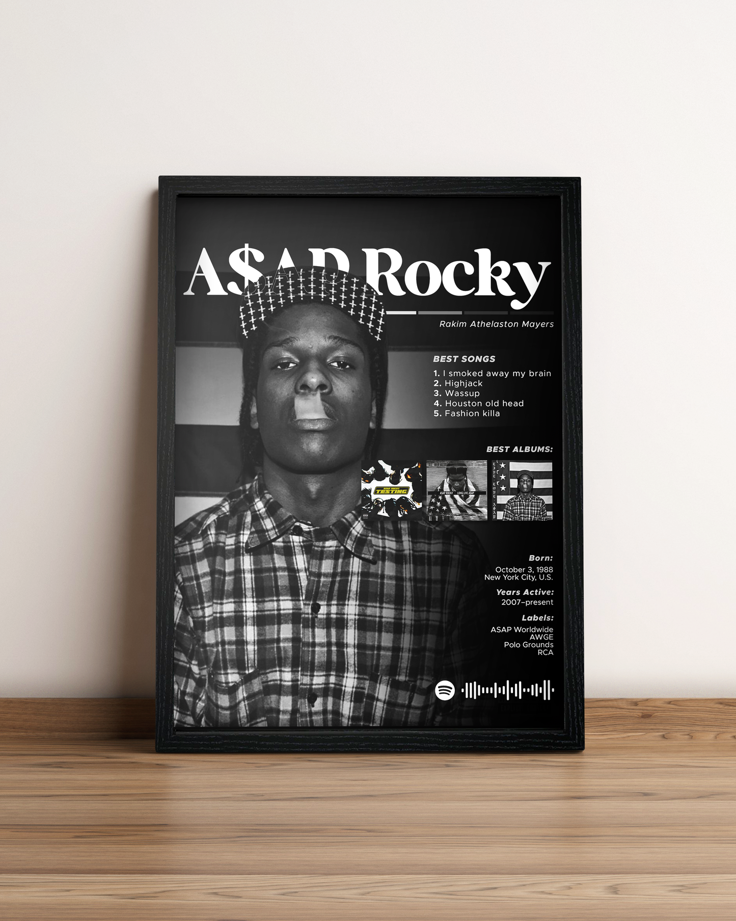Asap Rocky - Cuadro Artista