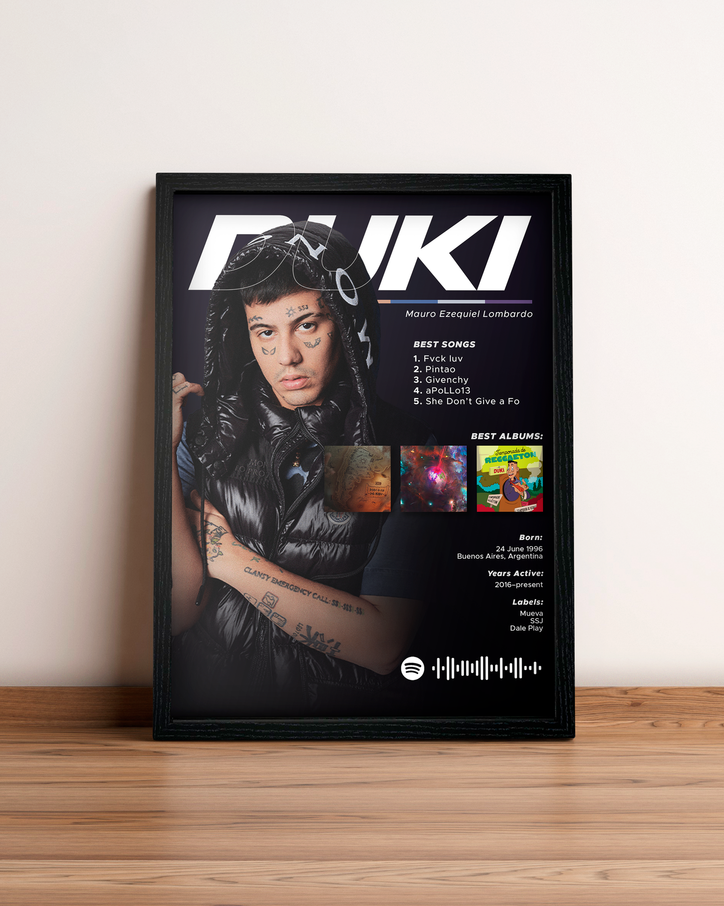 Duki - Cuadro Artista