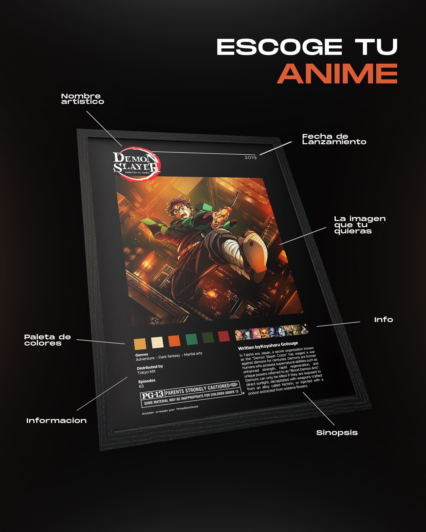 Cuadro de Anime Personalizado