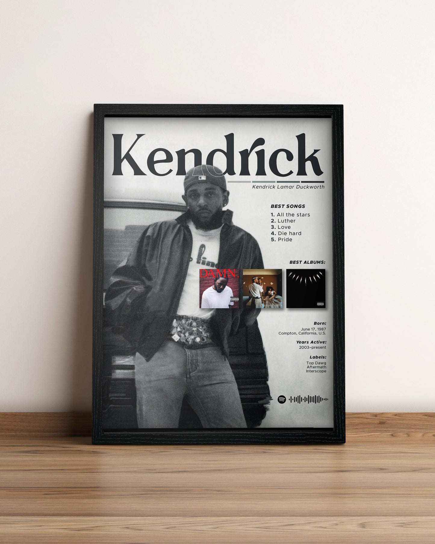 Kendrick Lamar - Cuadro Artista #4