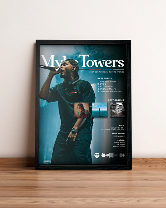 Myke Towers - Cuadro Artista