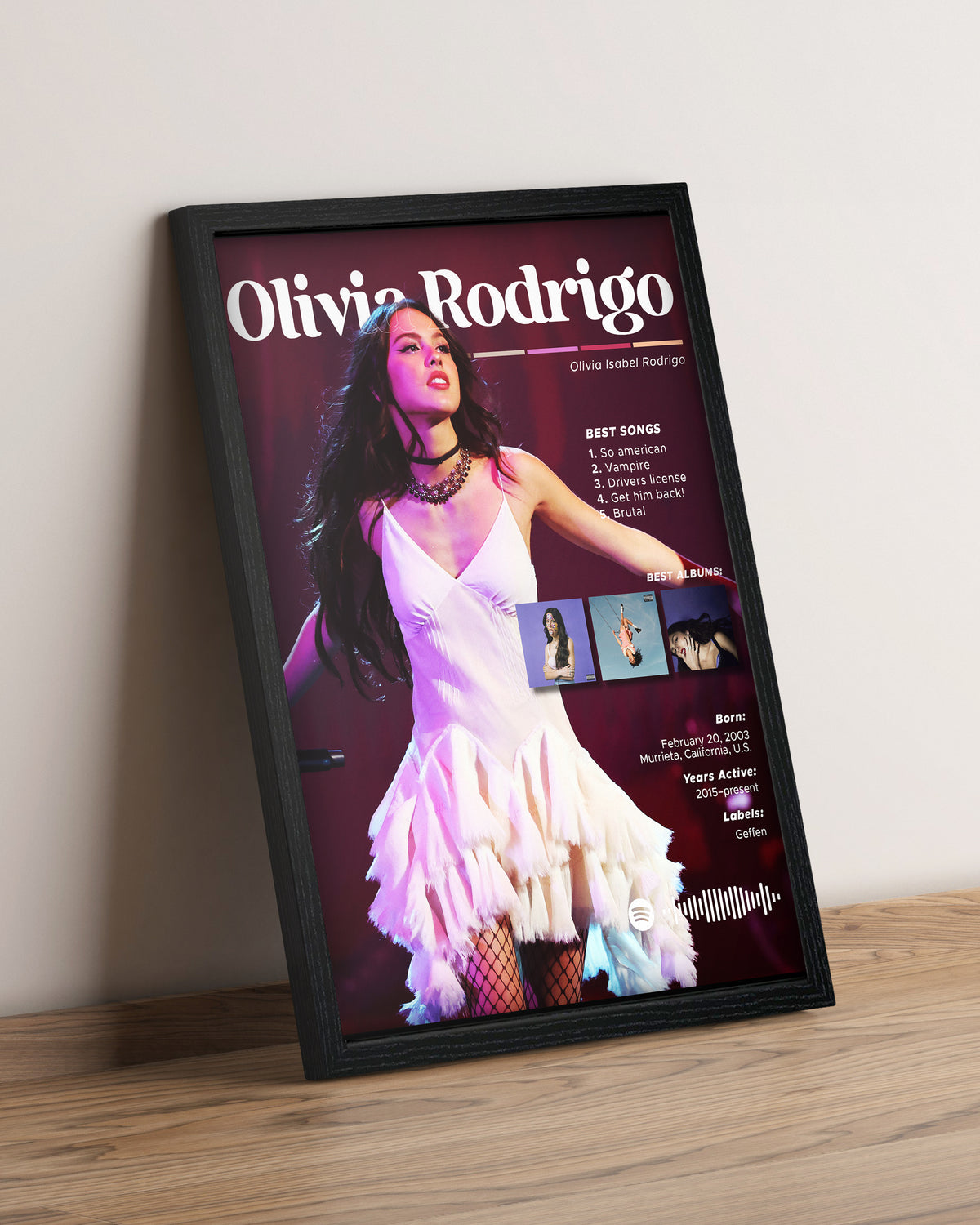 Olivia Rodrigo - Cuadro Artista #3