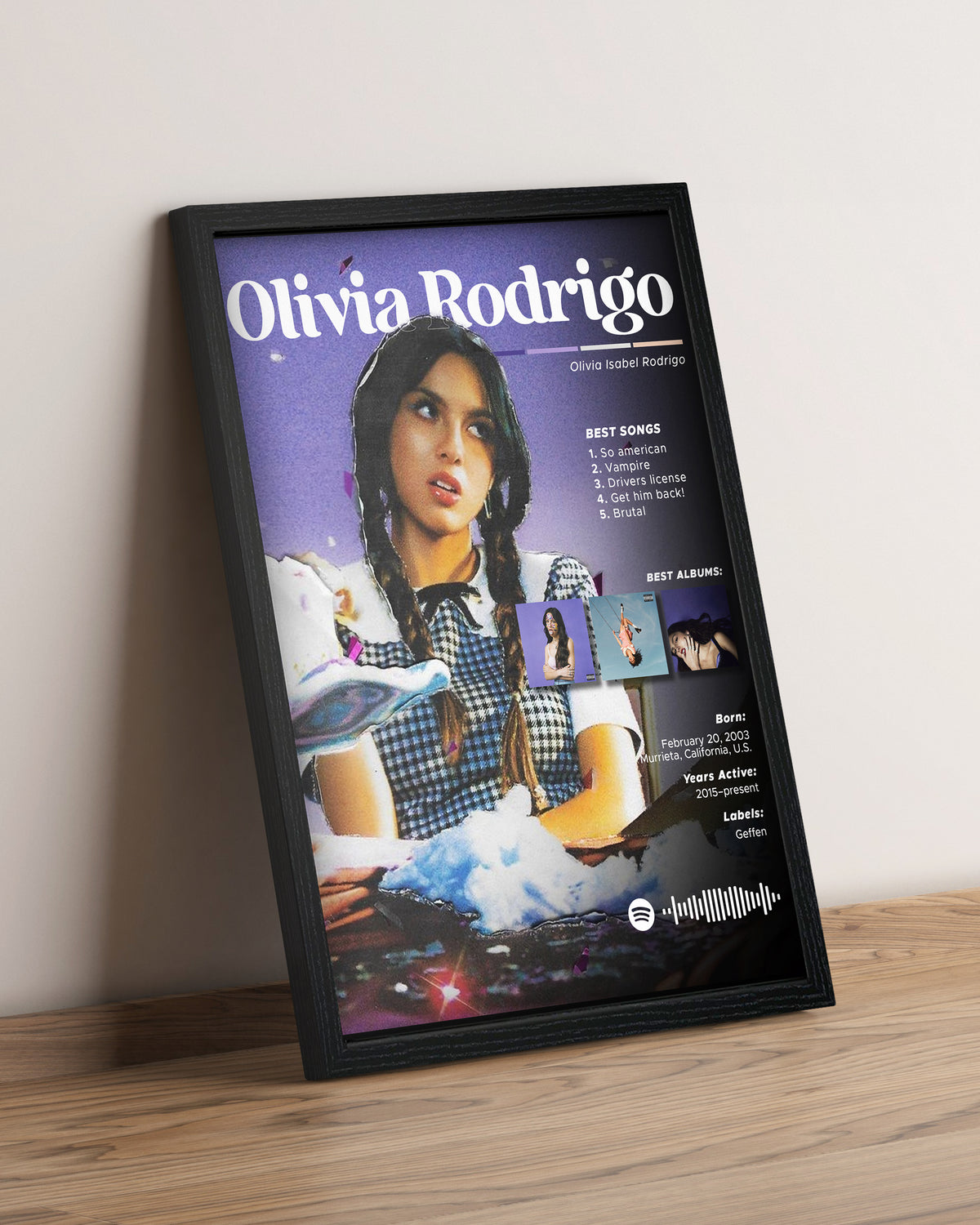 Olivia Rodrigo - Cuadro Artista #6