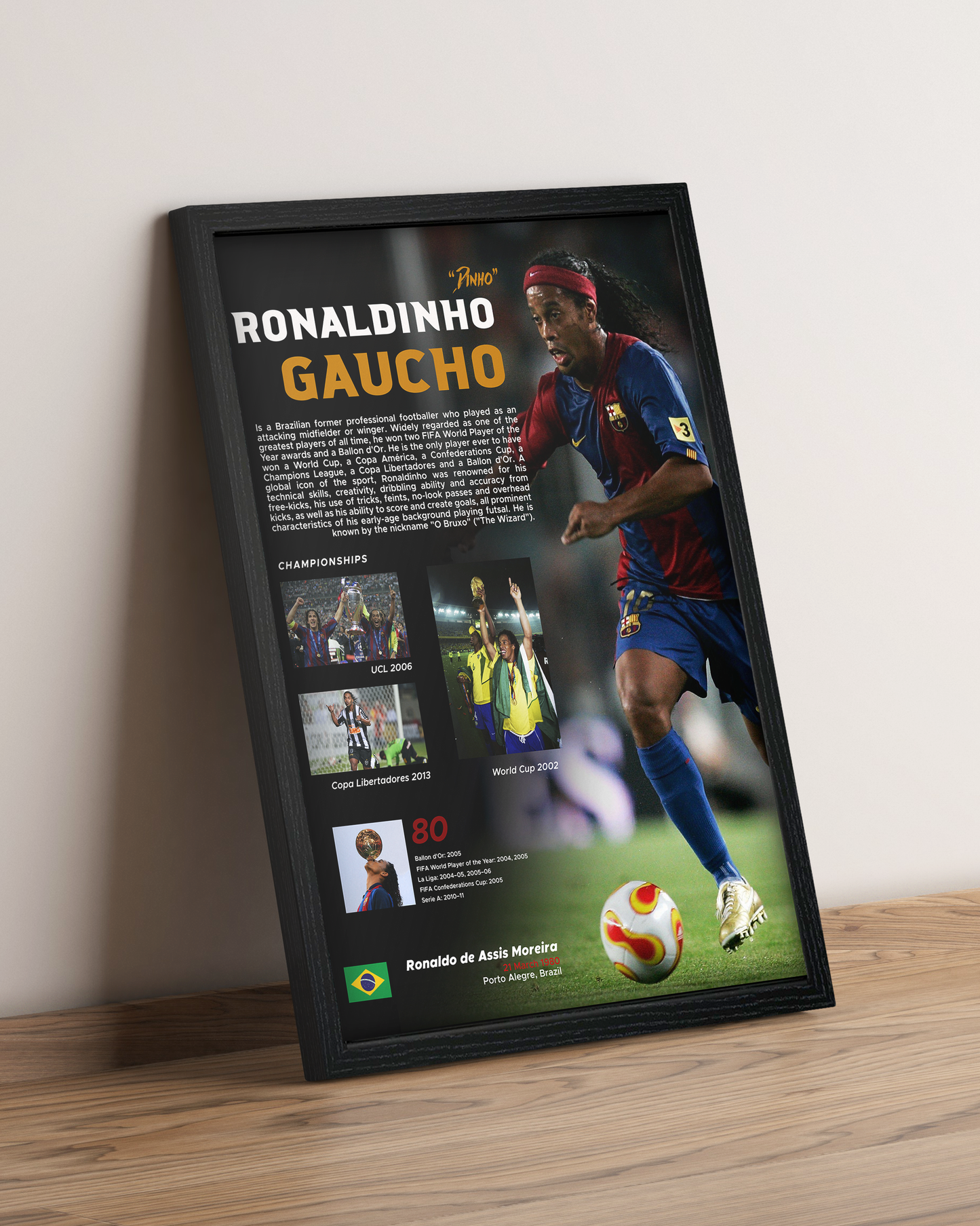 Ronaldiño - Cuadro Deportista