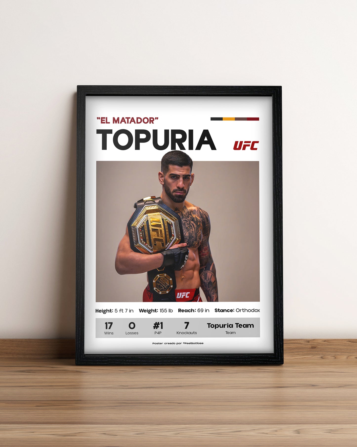 Ilia Topuria - Cuadro Deportista #6